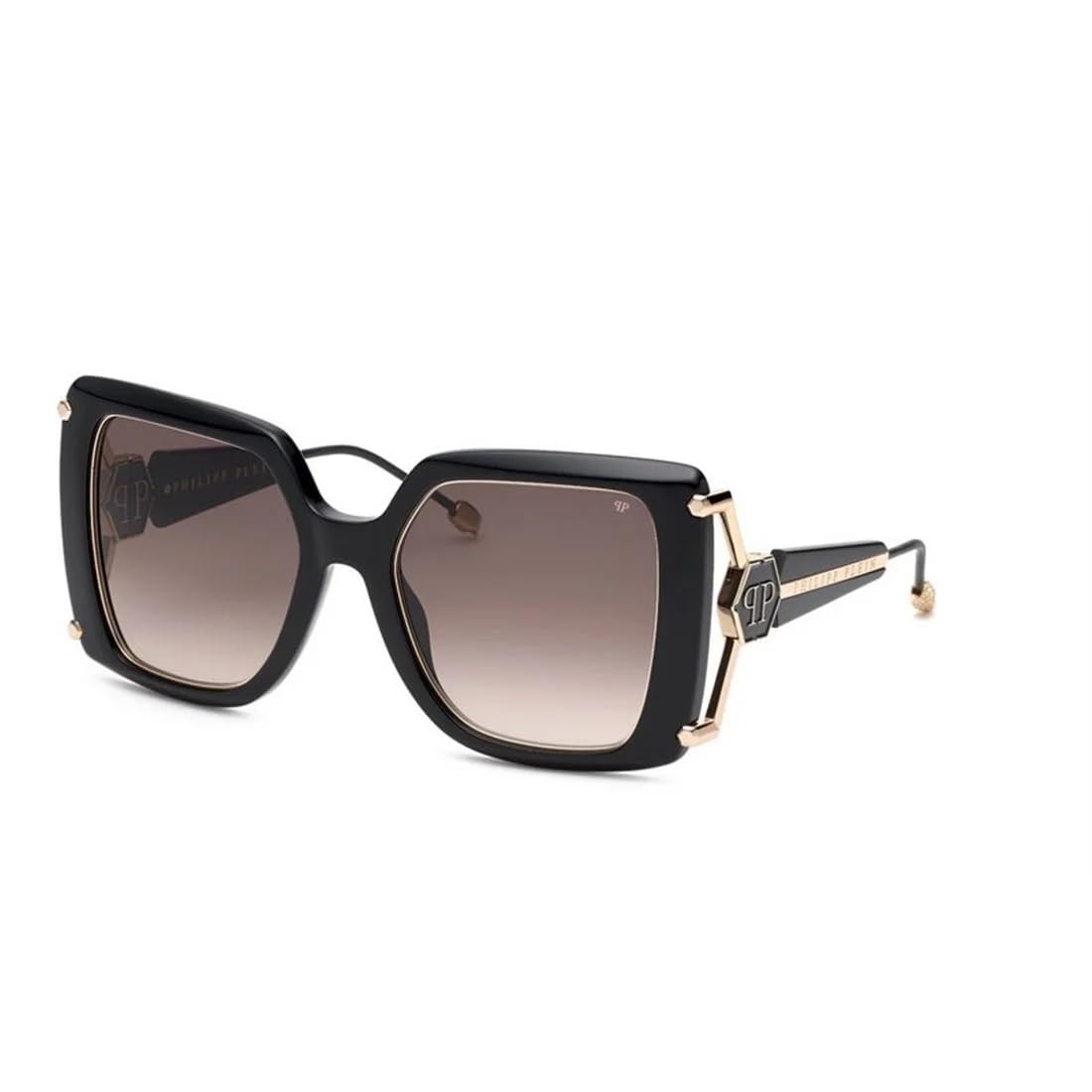 Foto 4 | Gafas De Sol Philipp Plein Spp 121 S 0700 Negras Para Unisex - Venta Internacional.