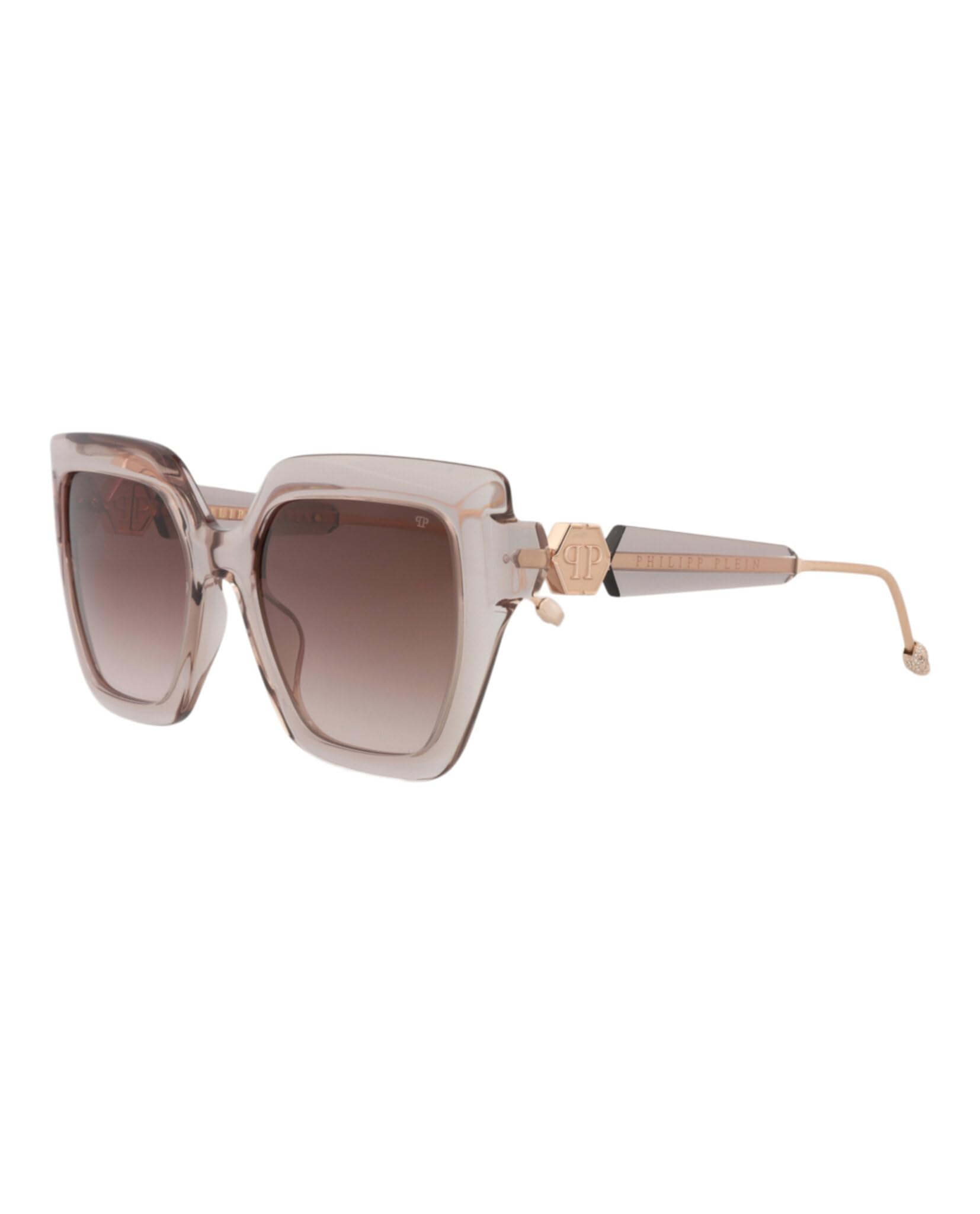 Foto 3 pulgar | Gafas De Sol Philipp Plein Spp 064 S 07t1 Brillantes, Transparentes, Be - Venta Internacional.