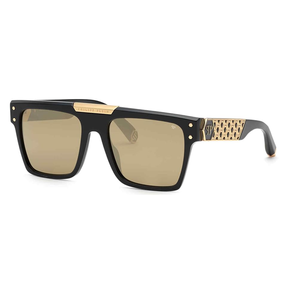 Foto 2 pulgar | Gafas De Sol Philipp Plein Spp 080 Shiny Black Para Unisex - Venta Internacional.