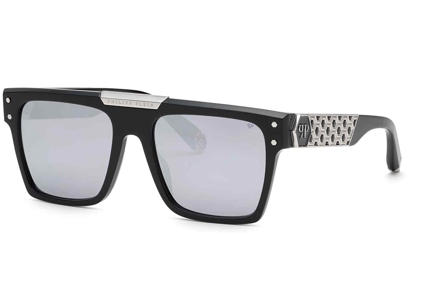 Foto 2 pulgar | Gafas De Sol Philipp Plein Spp 080 Shiny Black Para Unisex - Venta Internacional.
