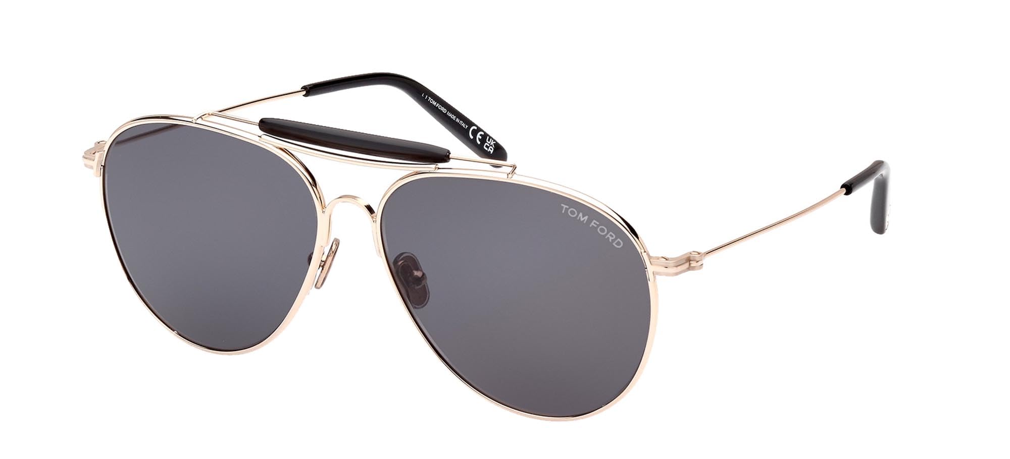 Foto 2 pulgar | Gafas De Sol Tom Ford Raphael-02 Tf995 Shiny Rose Gold Para Hombre - Venta Internacional.