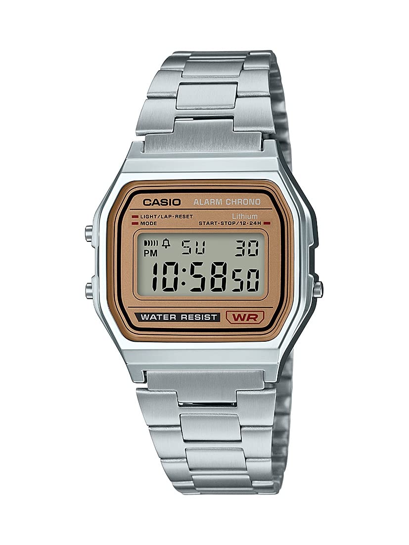 Reloj Casio Vintage A158wea-9cf, Casual, Clásico, Digital, Dorado - Venta Internacional.