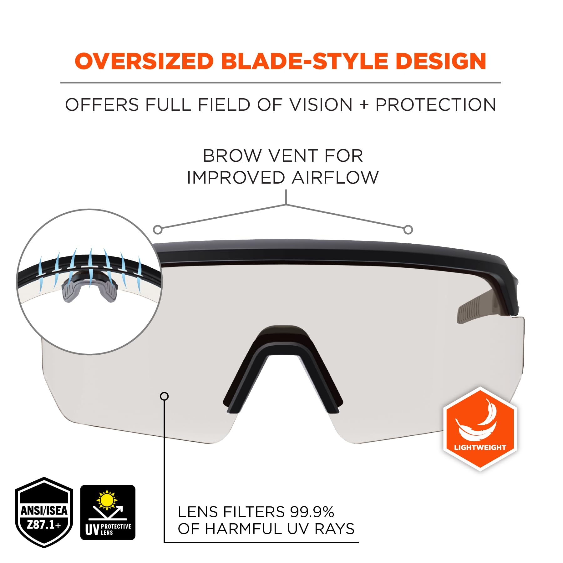 Foto 3 pulgar | Gafas De Seguridad Ergodyne Skullerz Aegir Ansi Z87.1+ Uv400 - Venta Internacional.