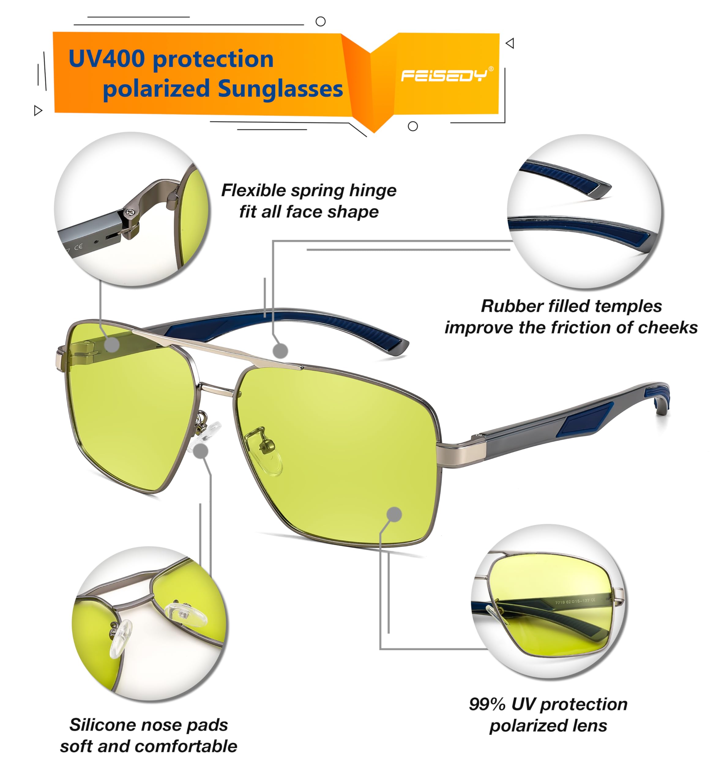 Foto 5 pulgar | Gafas De Sol Feisedy Polarized Photochromic B4144 Para Hombre Y Mujer - Venta Internacional.