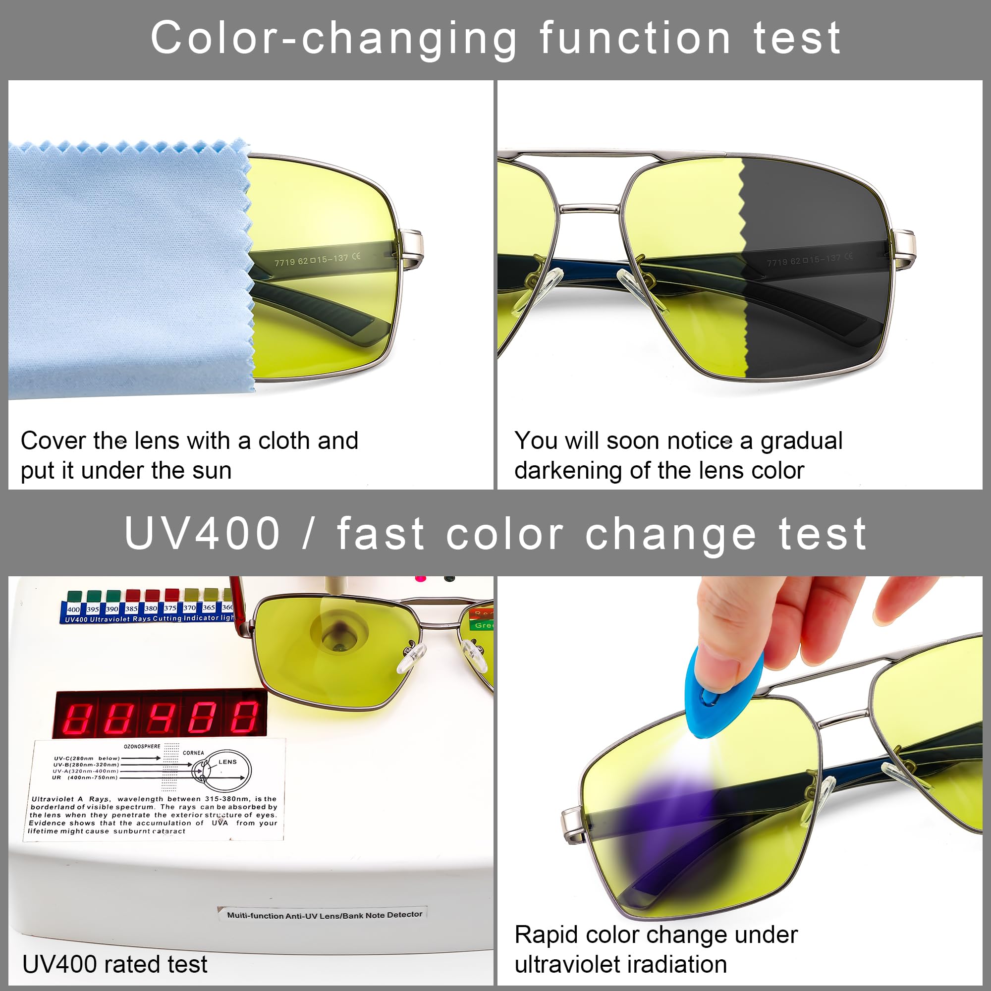 Foto 6 pulgar | Gafas De Sol Feisedy Polarized Photochromic B4144 Para Hombre Y Mujer - Venta Internacional.