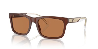 Foto 2 | Gafas De Sol Emporio Armani Ea4224f Low Bridge Fit Brown 58 Mm - Venta Internacional.