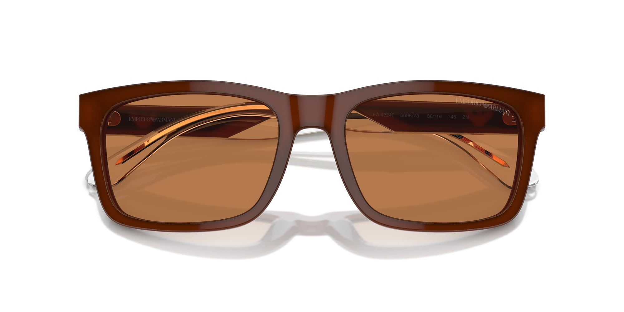 Foto 5 | Gafas De Sol Emporio Armani Ea4224f Low Bridge Fit Brown 58 Mm - Venta Internacional.