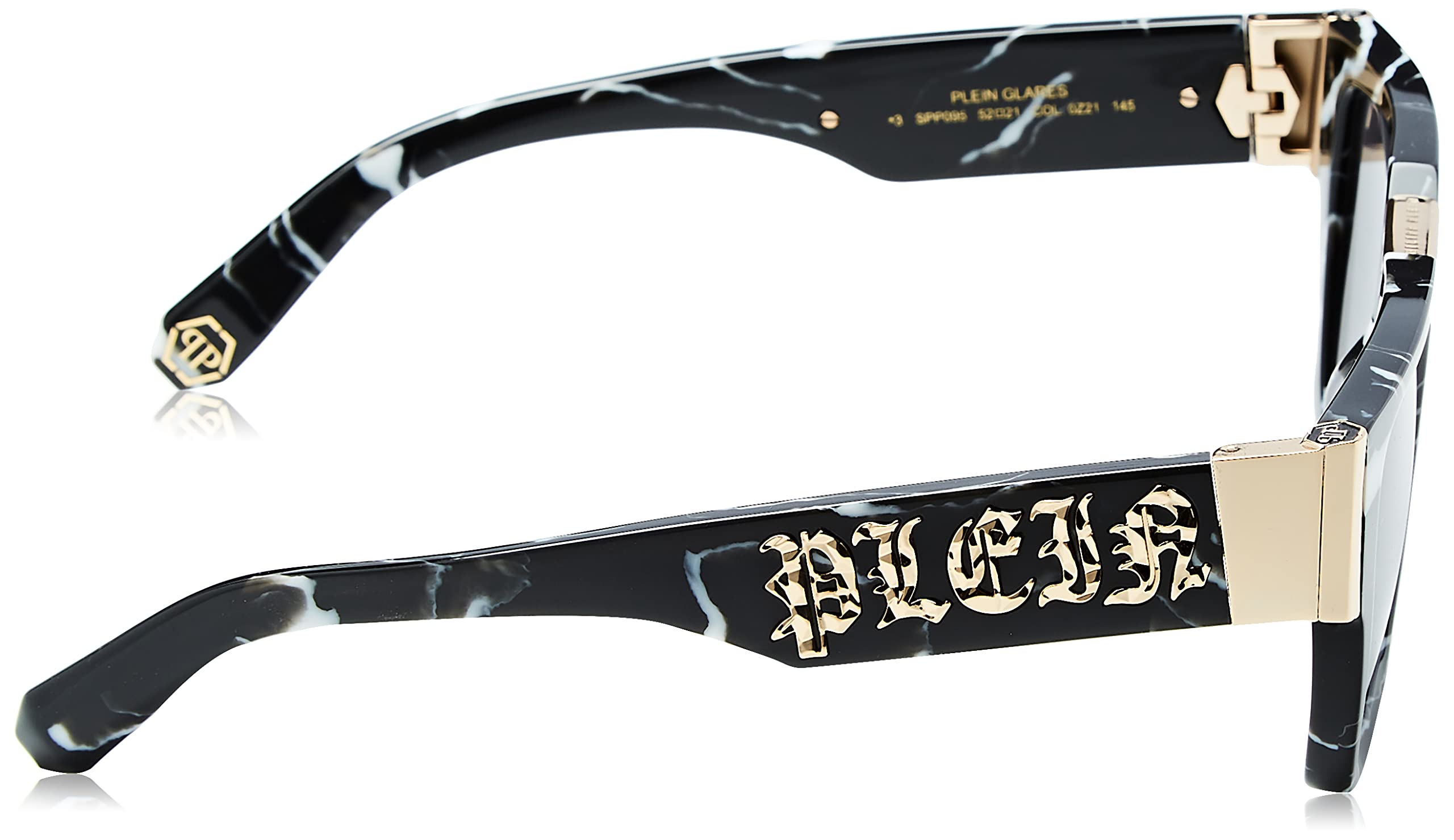 Foto 4 pulgar | Gafas De Sol Philipp Plein Spp 095m Negro Jaspeado - Venta Internacional.