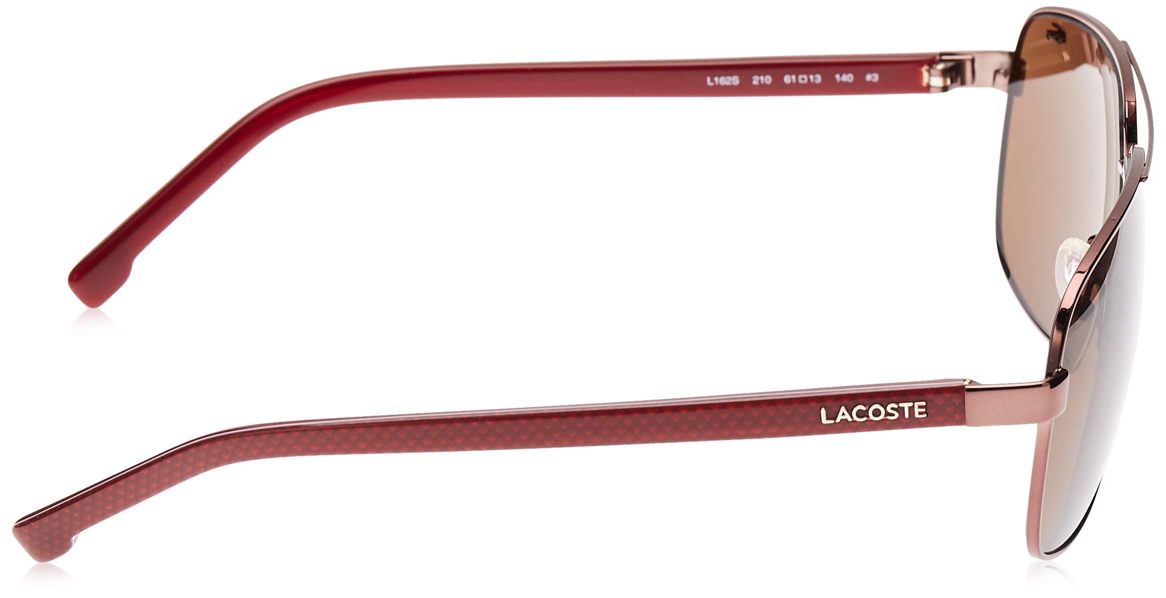 Foto 4 pulgar | Gafas De Sol Lacoste L162s Rectangulares Para Hombre, Color Marrón, 61 Mm - Venta Internacional.