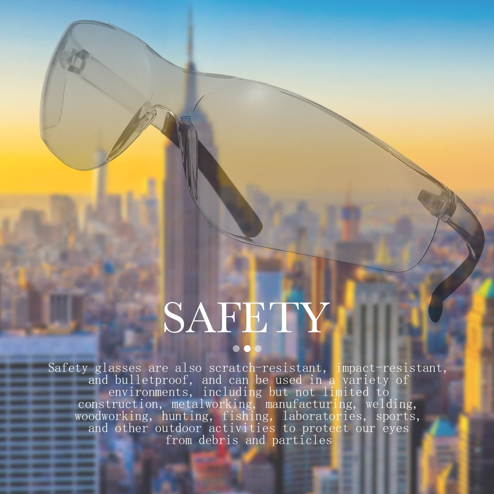 Foto 6 pulgar | Gafas De Seguridad Queekay De Policarbonato Resistentes A Los Arañazos Uv - Venta Internacional.
