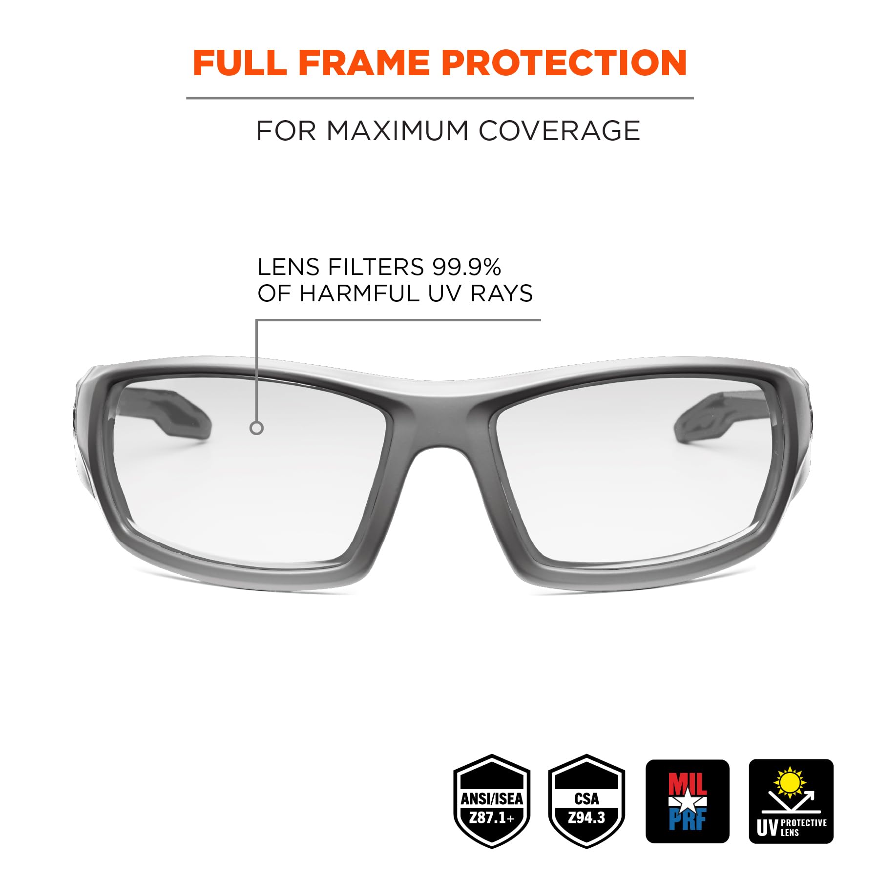 Foto 3 pulgar | Gafas De Seguridad Ergodyne Skullerz Odin Con Lentes Transparentes Antivaho - Venta Internacional.