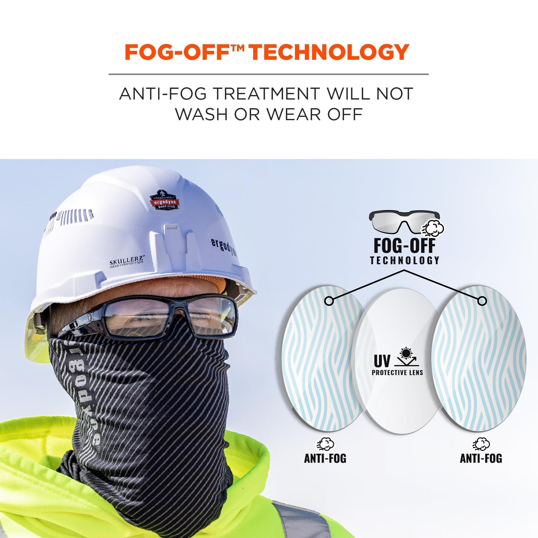 Foto 4 pulgar | Gafas De Seguridad Ergodyne Skullerz Odin Con Lentes Transparentes Antivaho - Venta Internacional.