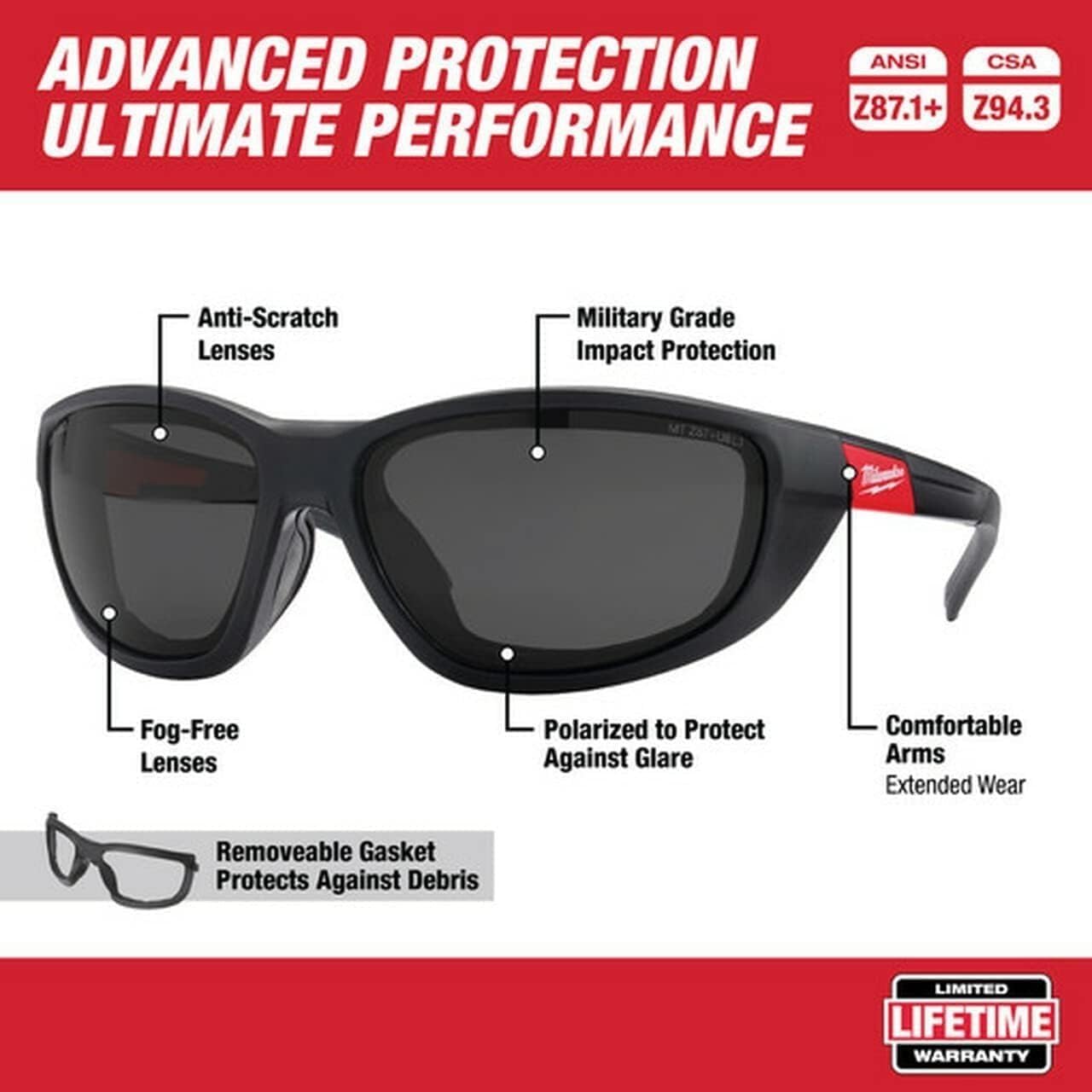 Foto 3 pulgar | Gafas De Seguridad Milwaukee Polarized High Performance - Venta Internacional.