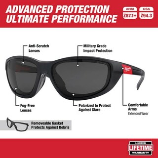 Foto 2 | Gafas De Seguridad Milwaukee Polarized High Performance - Venta Internacional.