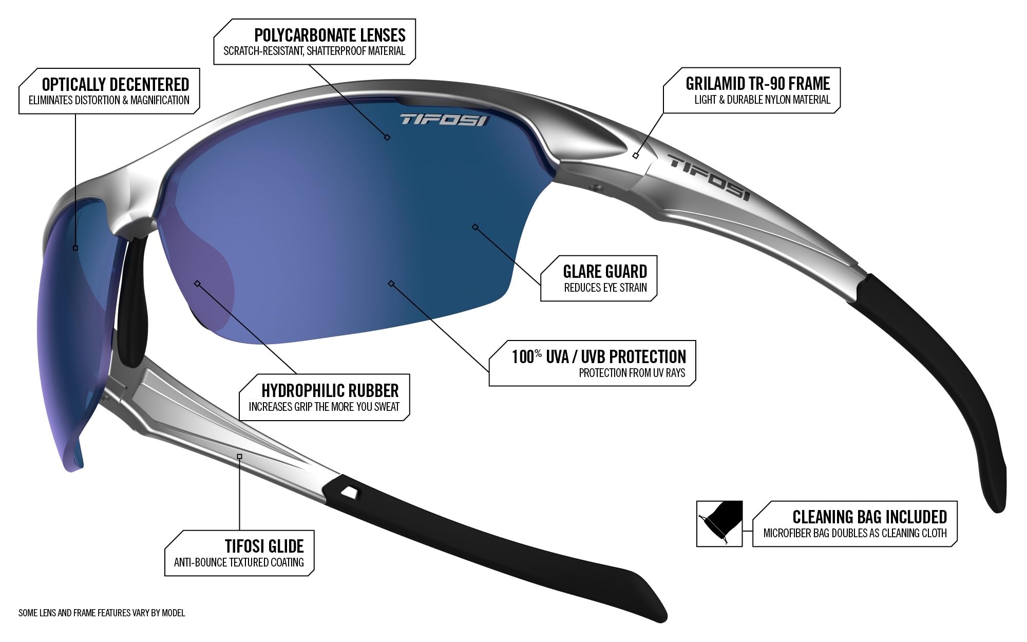 Foto 4 pulgar | Gafas De Sol Tifosi Intense Gloss Negro/silver Mirror Smoke - Venta Internacional.
