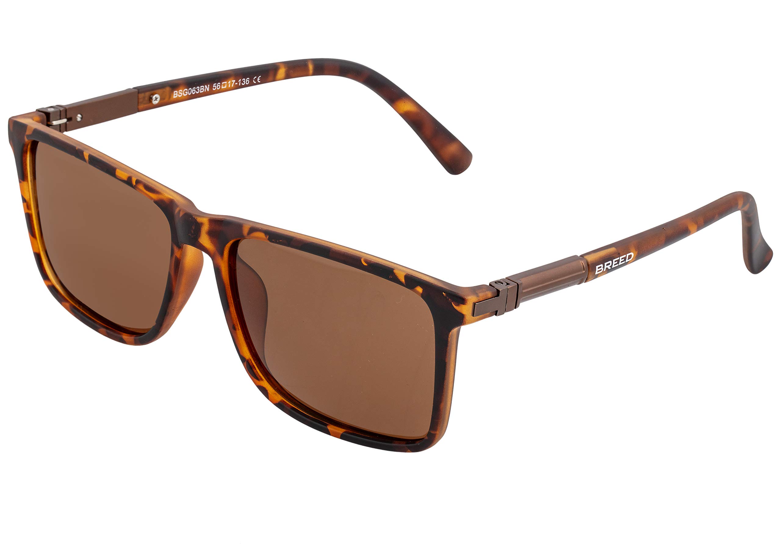 Foto 3 pulgar | Gafas De Sol Breed Caelum Polarizadas Para Hombre  Color Marrón Y Tortuga - Venta Internacional.