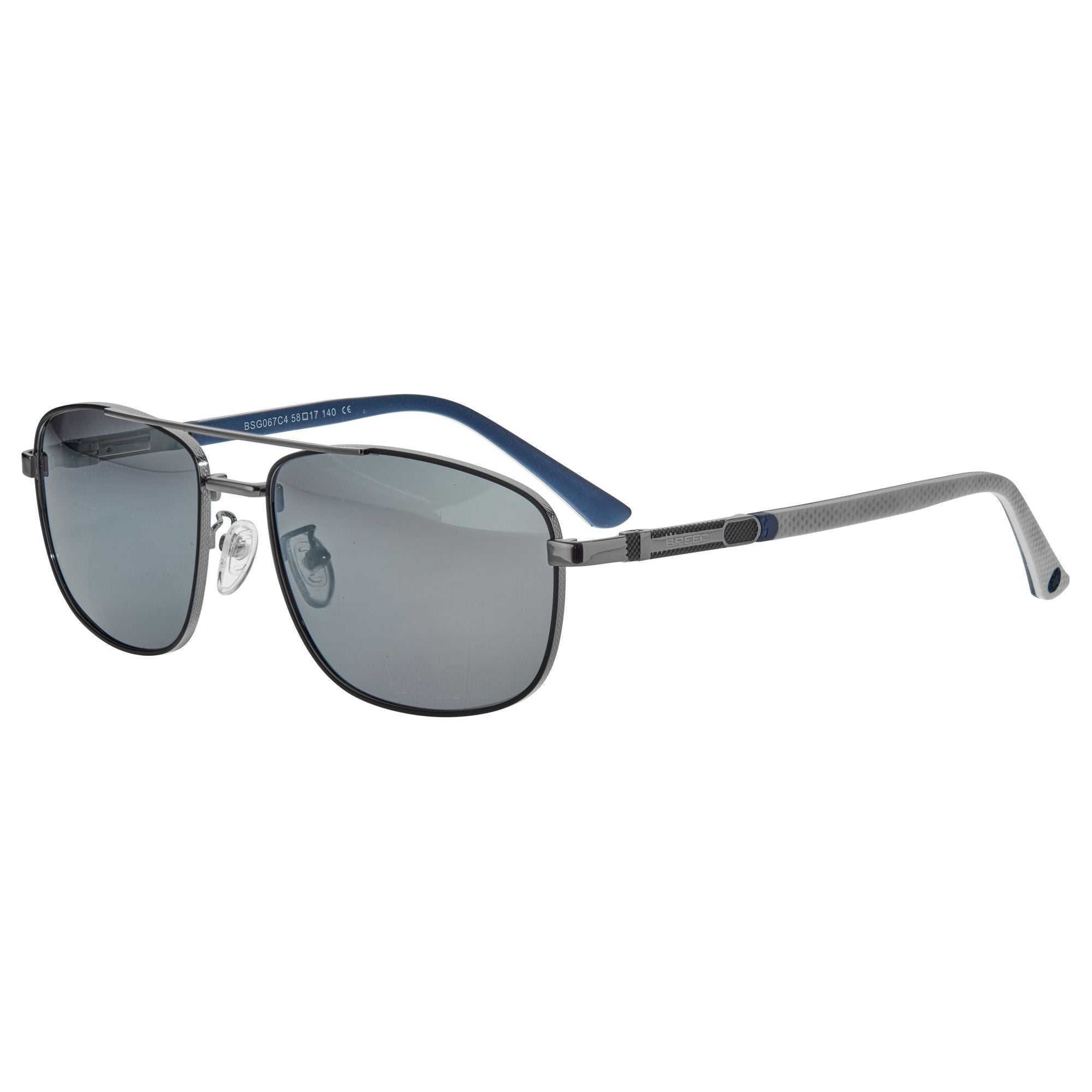 Foto 8 pulgar | Gafas De Sol Breed Gotham Polarizadas En Color Gris Grisáceo Y Plateado - Venta Internacional.