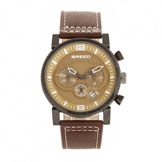 Foto 1 | Reloj Breed Ryker Chronograph Correa De Piel Con Fecha Color Camel/bronce