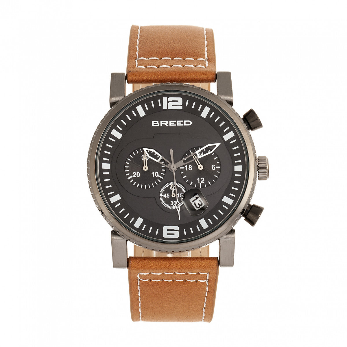 Foto 1 | Reloj Breed Maverick Chronograph Para Hombre Con Fecha - Plateado/negro