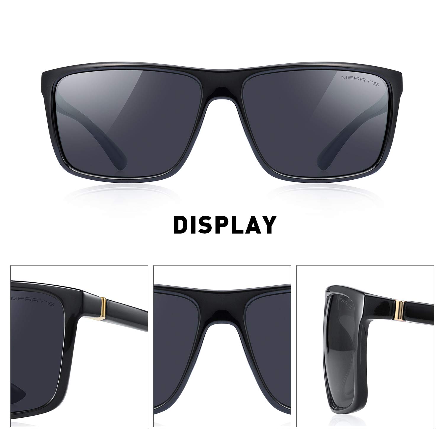 Foto 4 pulgar | Gafas De Sol Merry's Rectangulares Polarizadas Uv400 S8225 Para Hombre Y Mujer - Venta Internacional.