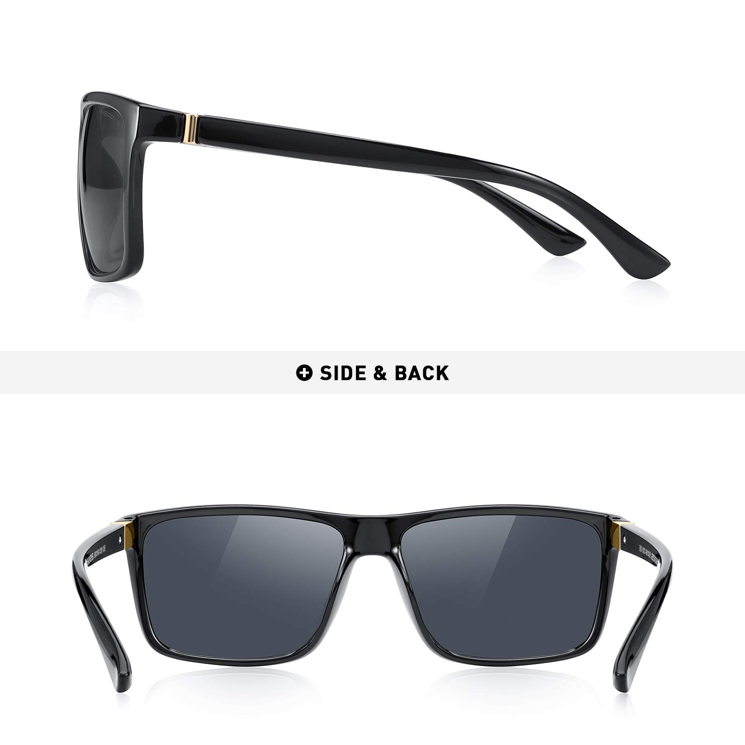 Foto 4 | Gafas De Sol Merry's Rectangulares Polarizadas Uv400 S8225 Para Hombre Y Mujer - Venta Internacional.