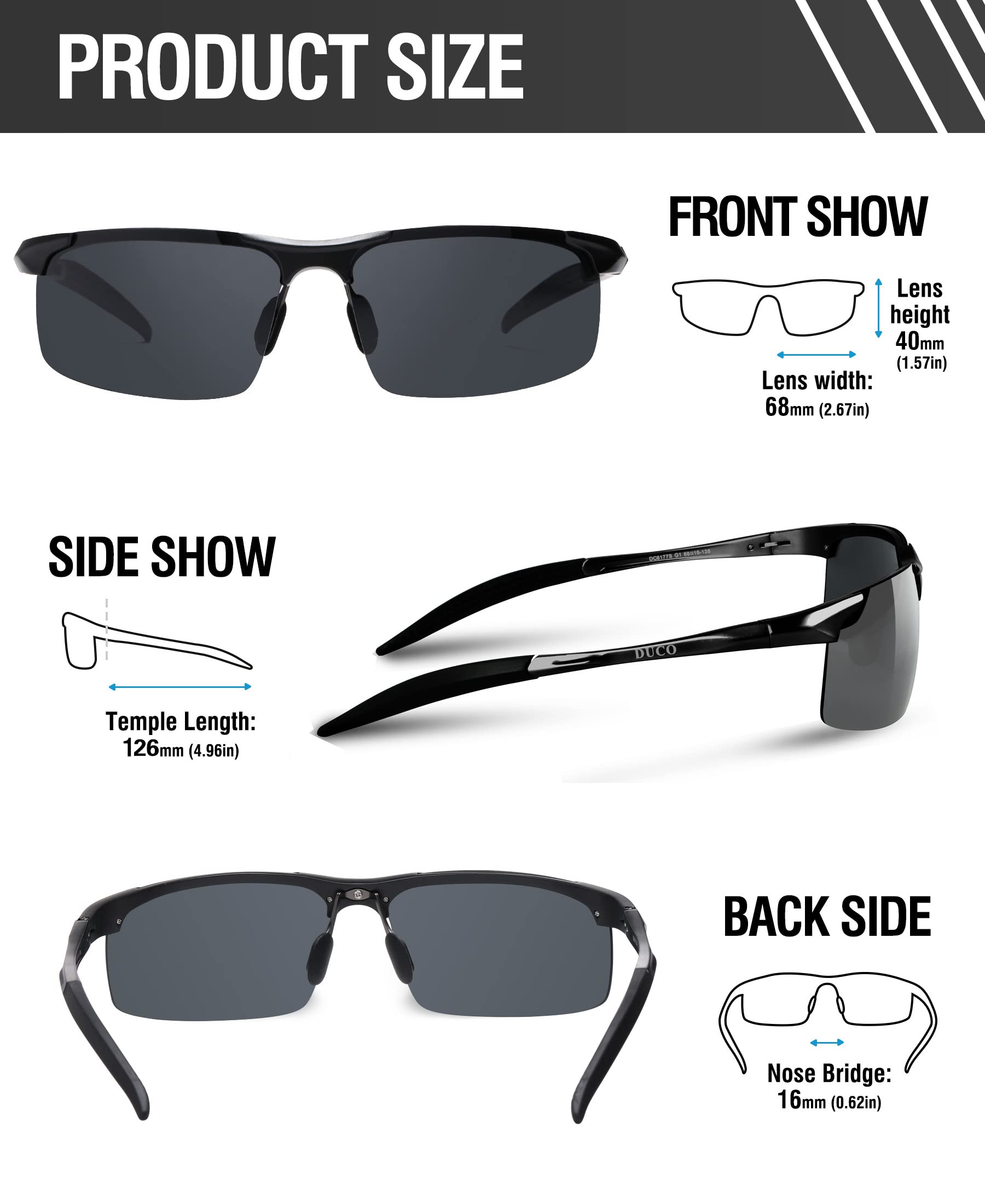 Foto 3 pulgar | Gafas De Sol Polarizadas Duco 8177s Para Hombre Con Protección Uv400 - Venta Internacional.