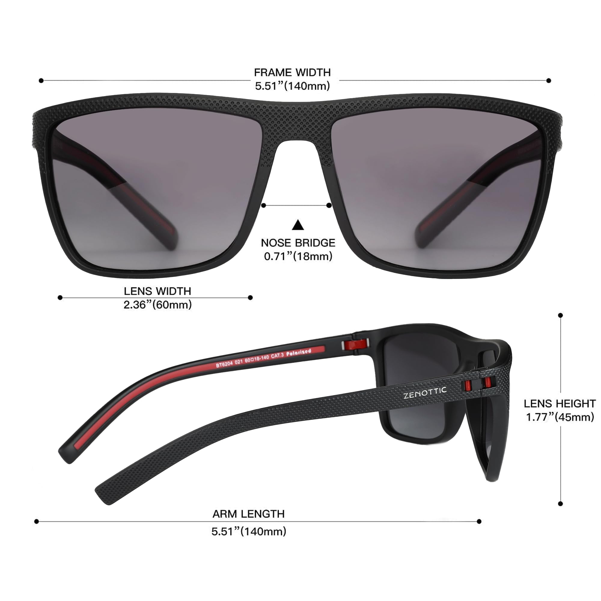 Foto 4 pulgar | Gafas De Sol Zenottic Polarized Tr90 Frame Uv400 Para Hombre - Venta Internacional.