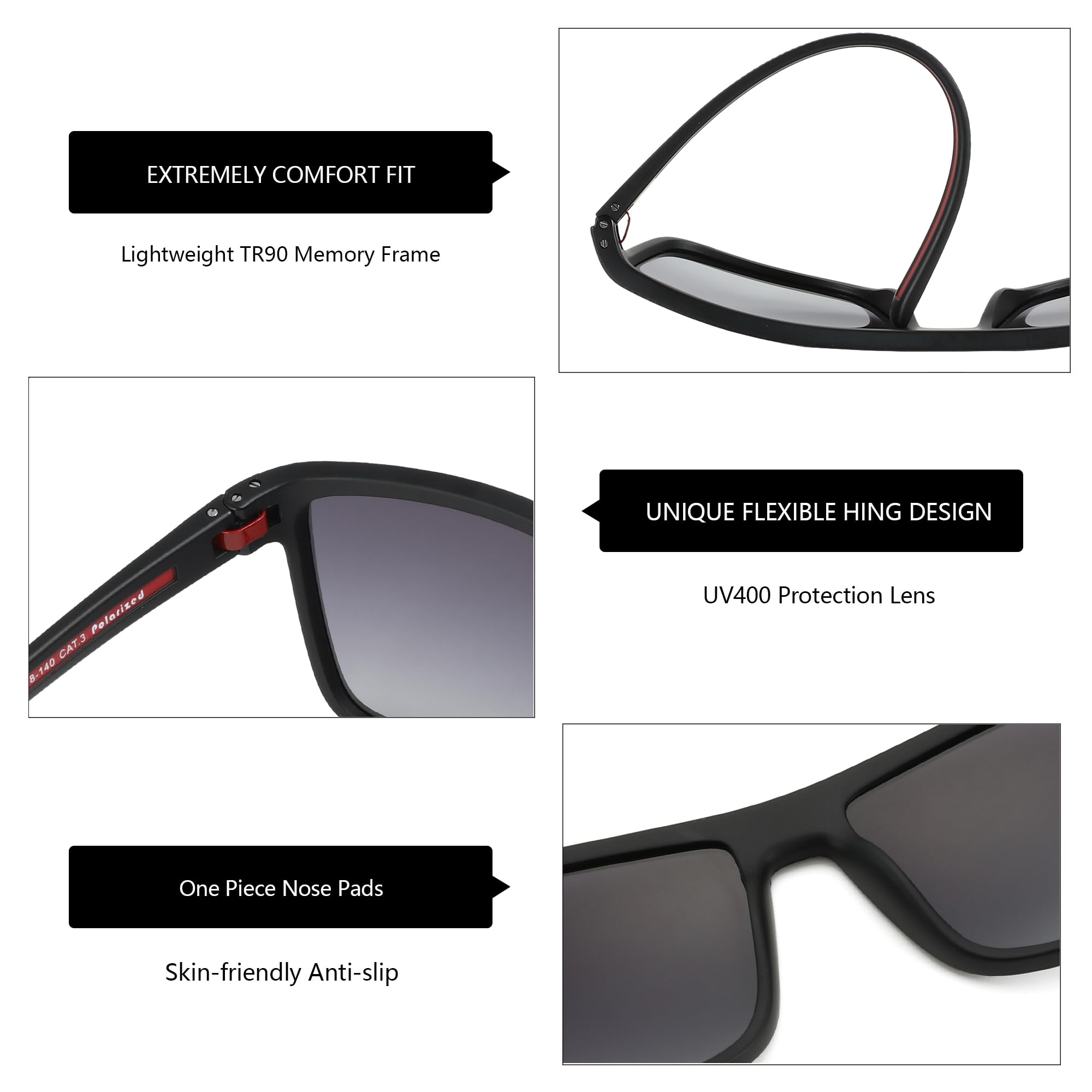 Foto 5 pulgar | Gafas De Sol Zenottic Polarized Tr90 Frame Uv400 Para Hombre - Venta Internacional.