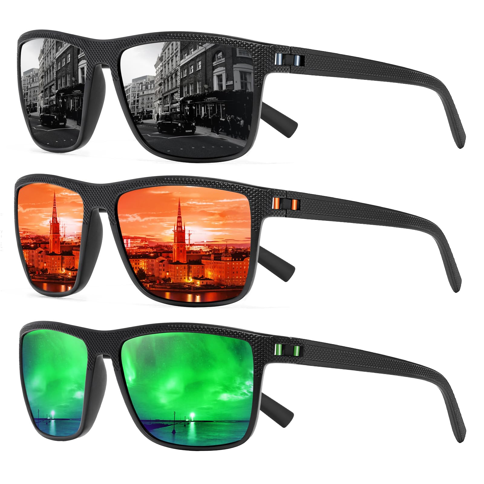 Foto 1 | Gafas De Sol Turbopep Cuadradas Polarizadas Ligeras Uv400 - Venta Internacional.