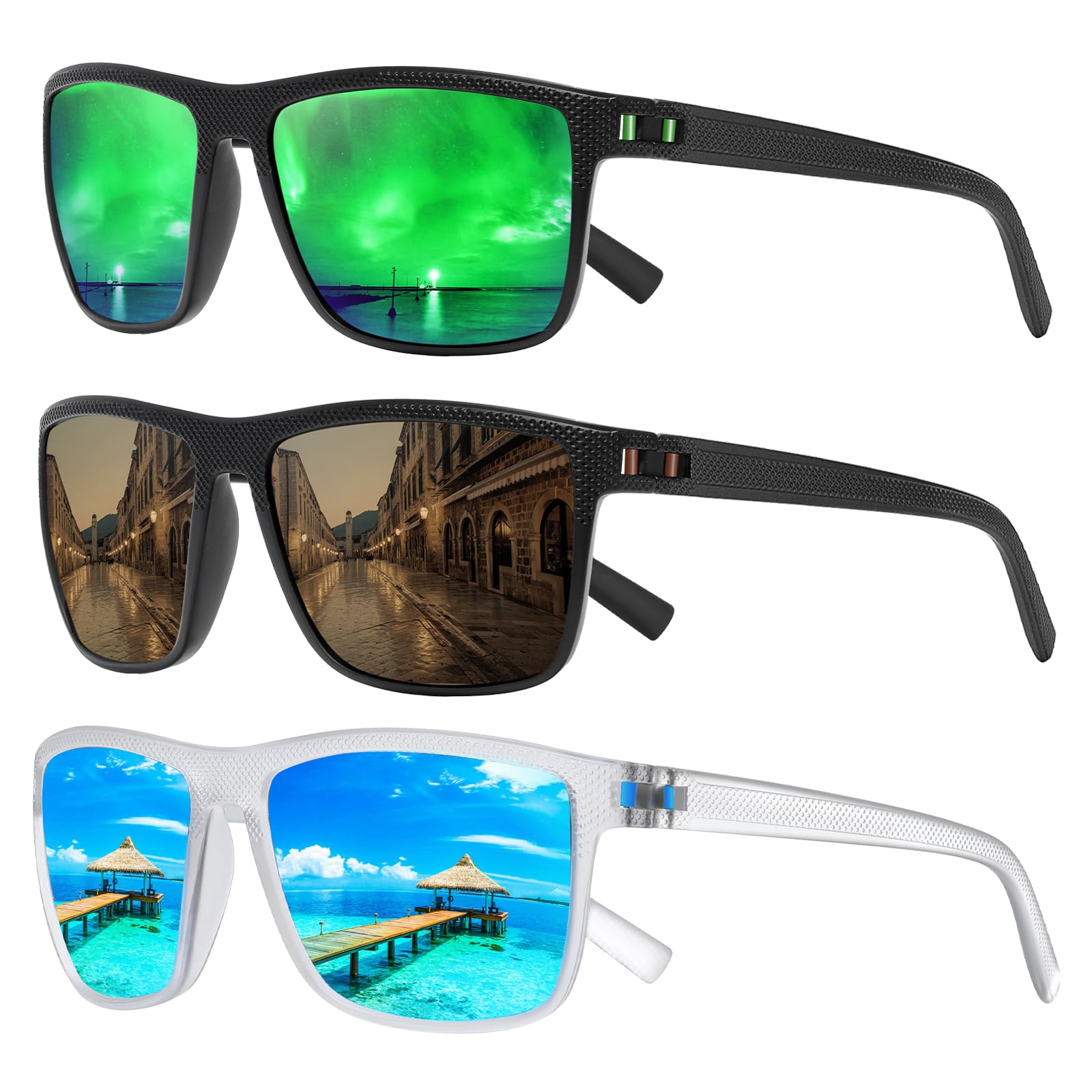 Foto 2 pulgar | Gafas De Sol Turbopep Cuadradas Polarizadas Ligeras Uv400 - Venta Internacional.