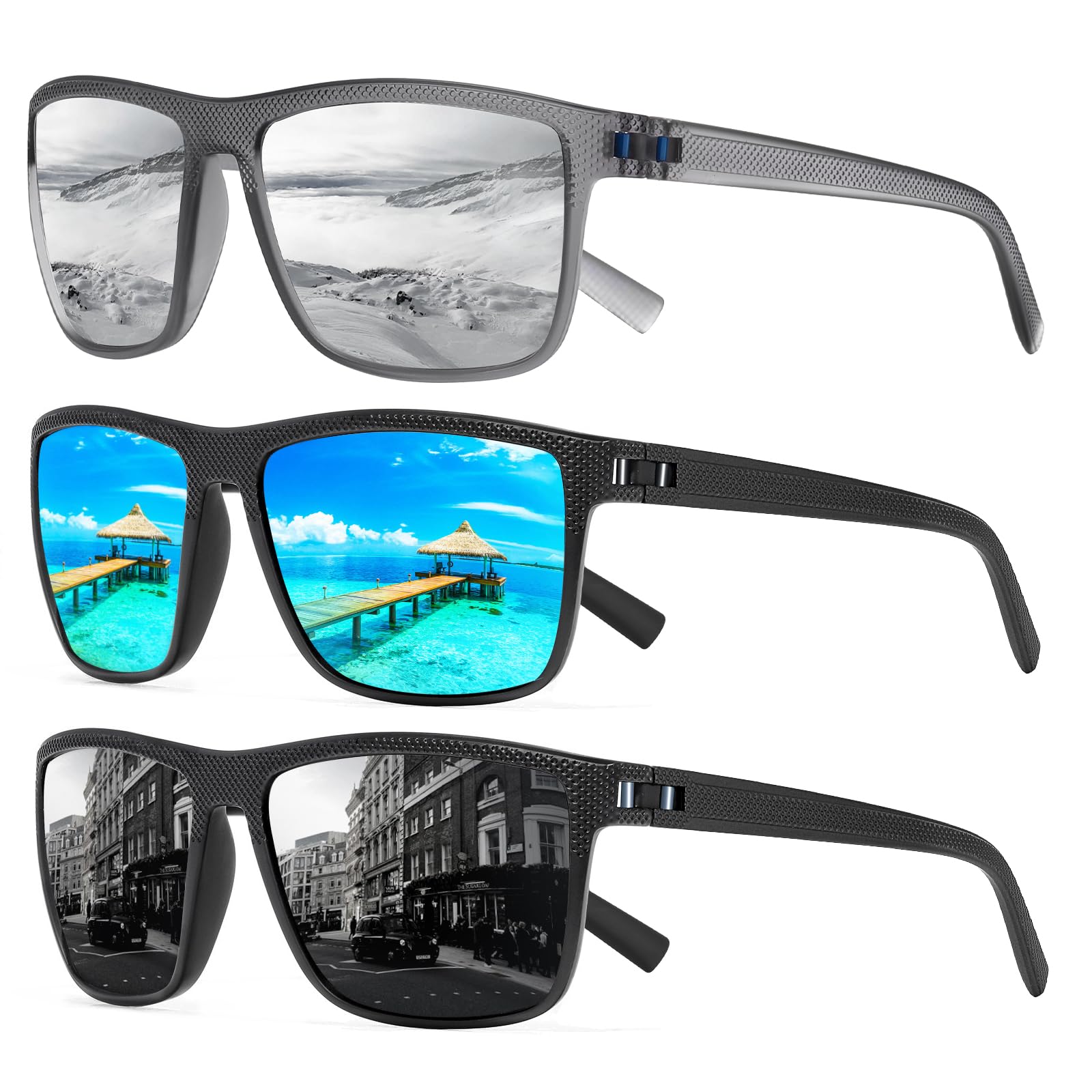 Foto 2 pulgar | Gafas De Sol Turbopep Cuadradas Polarizadas Ligeras Uv400 - Venta Internacional.