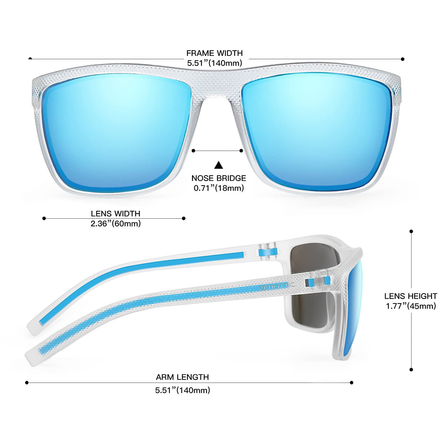 Foto 4 pulgar | Gafas De Sol Zenottic Polarized Tr90 Frame Uv400 Para Hombre S04 - Venta Internacional.