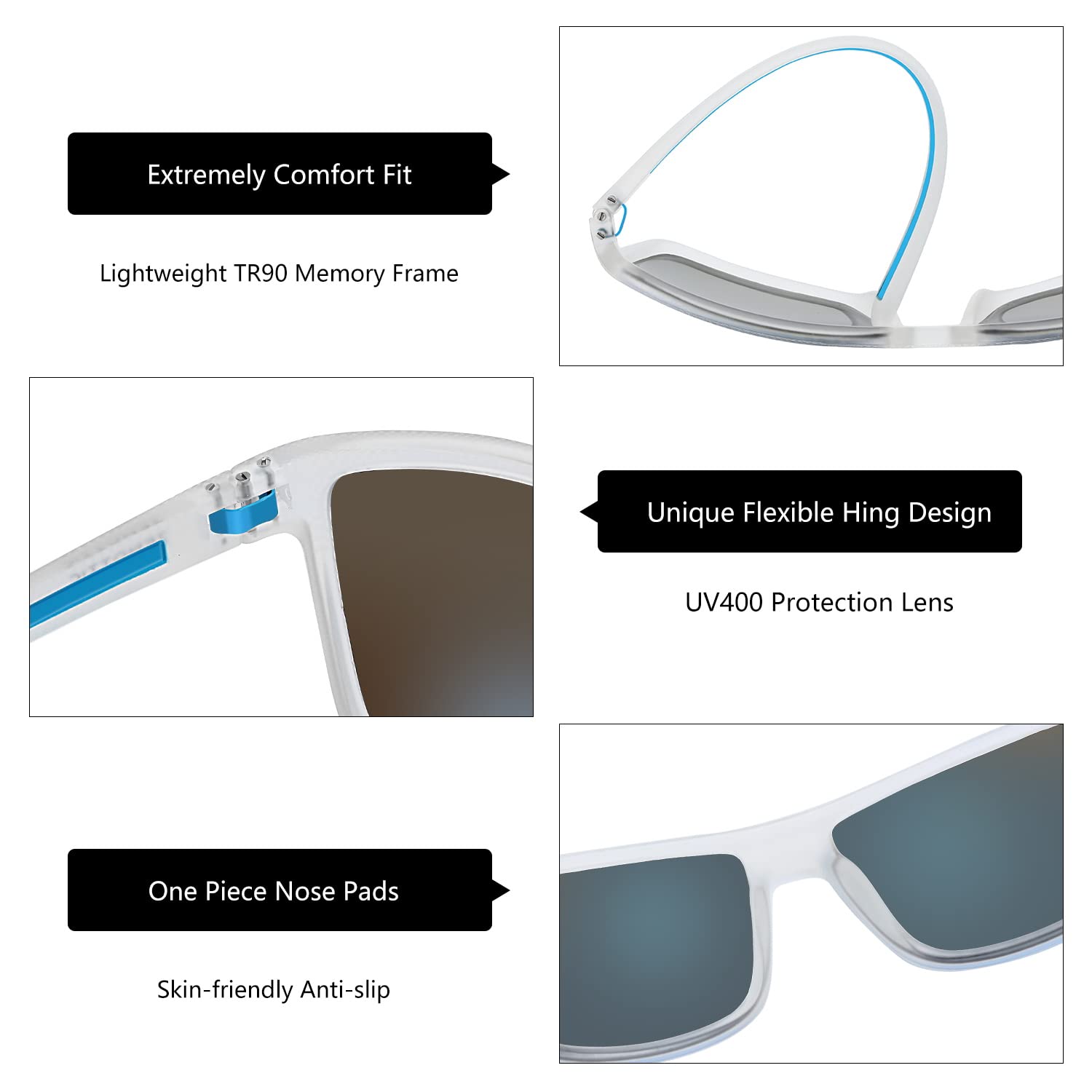 Foto 5 pulgar | Gafas De Sol Zenottic Polarized Tr90 Frame Uv400 Para Hombre S04 - Venta Internacional.