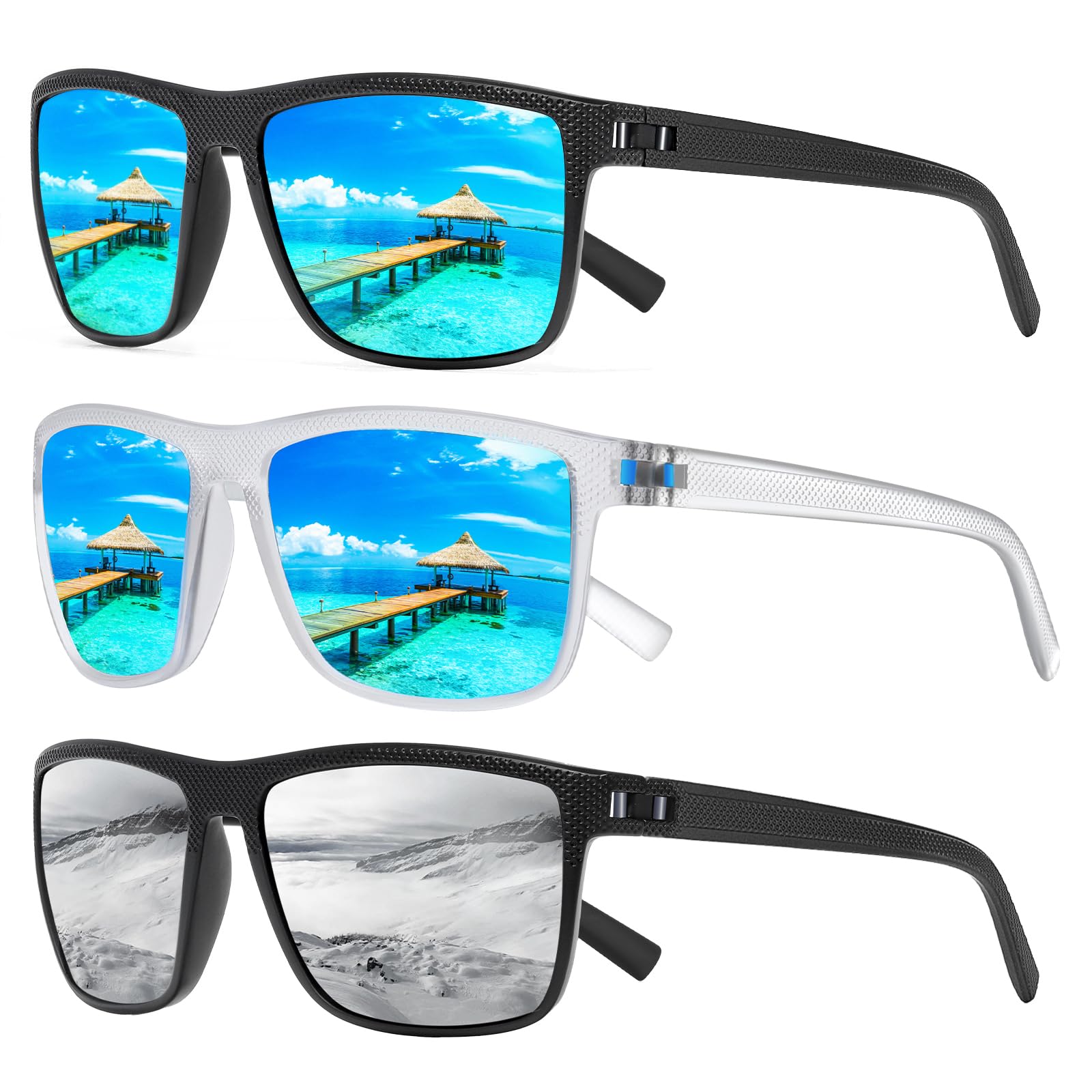 Foto 1 | Gafas De Sol Turbopep Cuadradas Polarizadas Ligeras Uv400 - Venta Internacional.