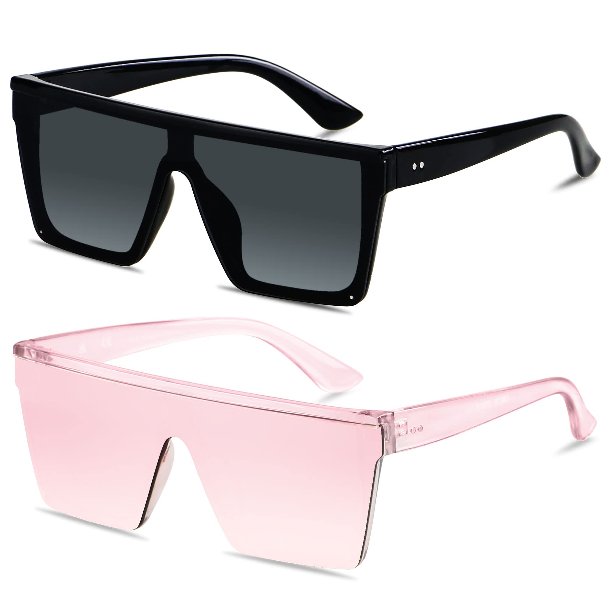 Foto 1 | Gafas De Sol Lyzoit Cuadradas De Gran Tamaño Con Protección Uv400 Negras - Venta Internacional.
