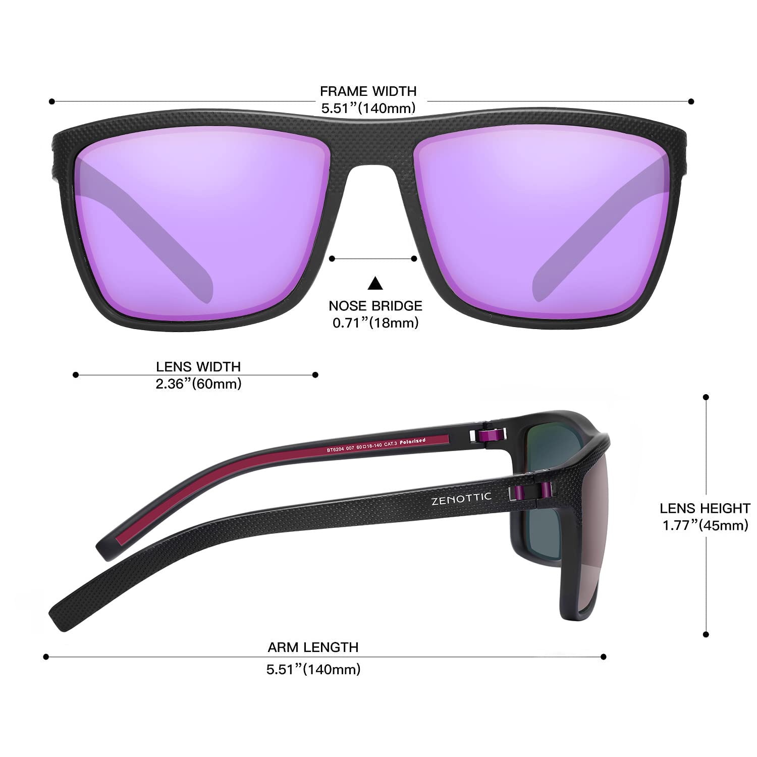 Foto 5 pulgar | Gafas De Sol Zenottic Polarized Tr90 Frame Uv400 Para Hombre - Venta Internacional.