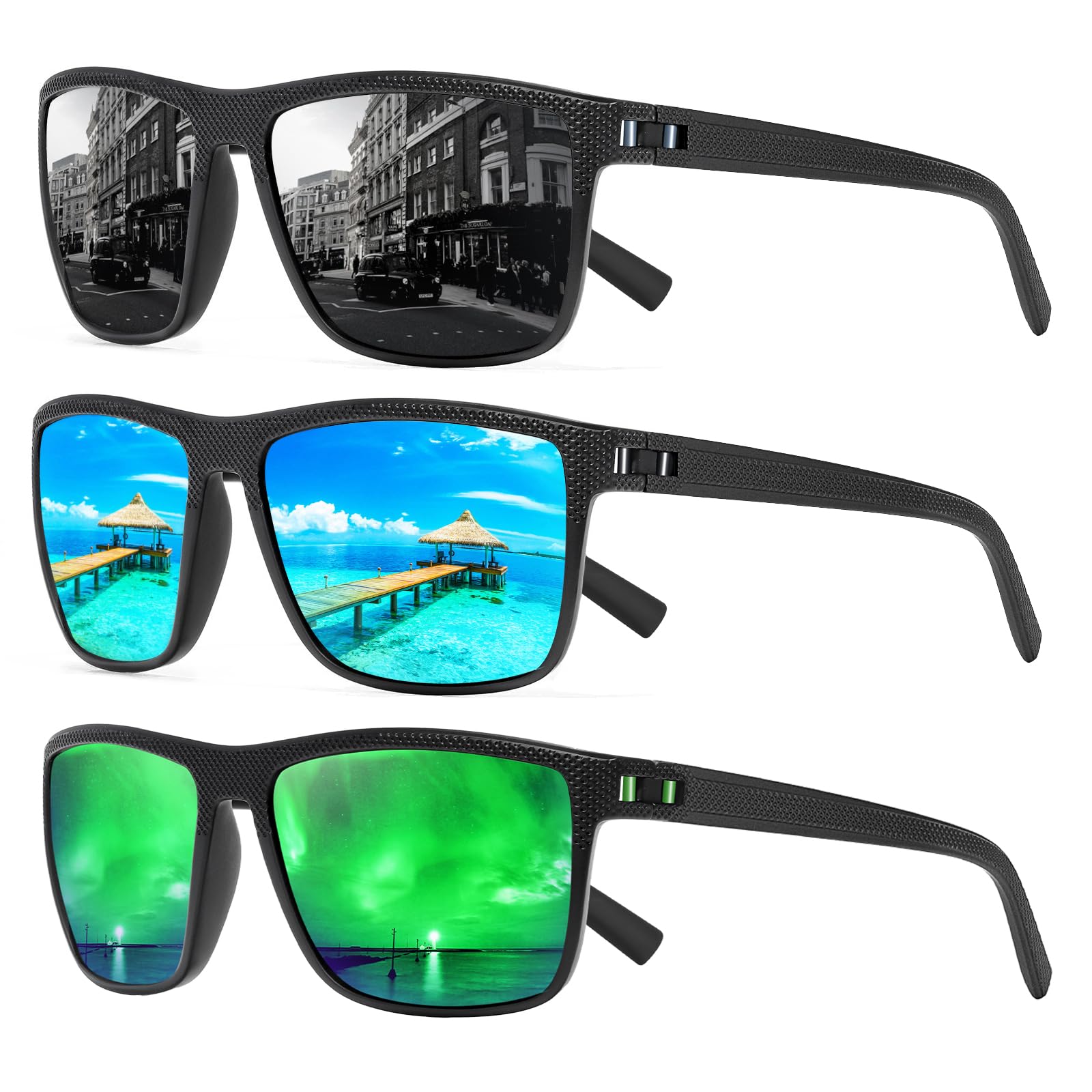 Foto 1 | Gafas De Sol Turbopep Cuadradas Polarizadas Ligeras Uv400 - Venta Internacional.