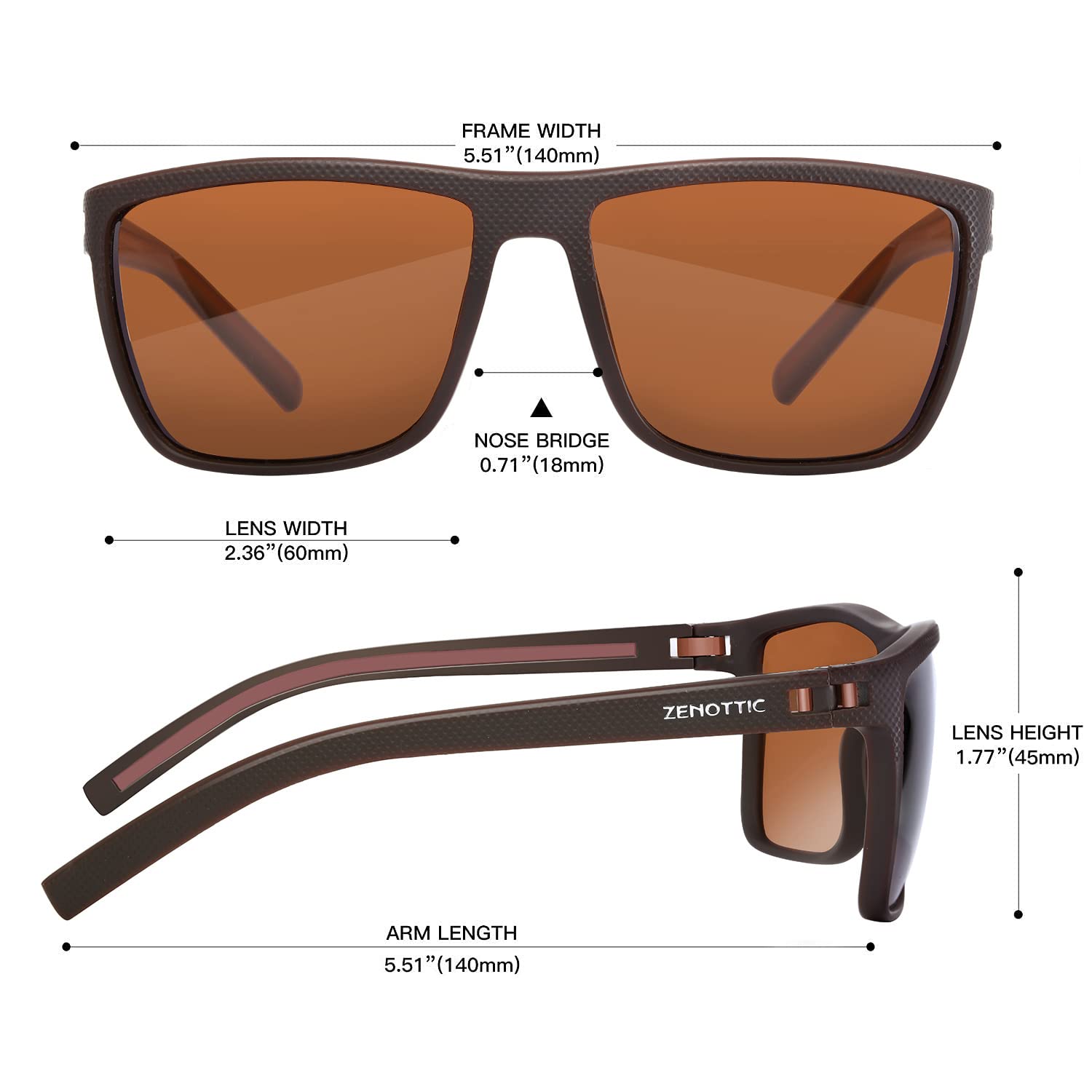 Foto 3 pulgar | Gafas De Sol Zenottic Polarized Tr90 Frame Uv400 Para Hombre - Venta Internacional.
