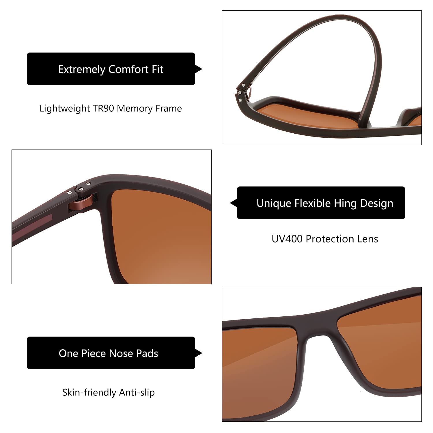 Foto 3 | Gafas De Sol Zenottic Polarized Tr90 Frame Uv400 Para Hombre - Venta Internacional.