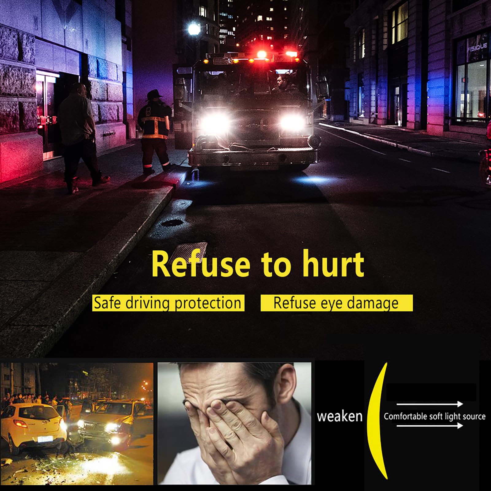 Foto 4 | Gafas De Visión Nocturna Feidusun Para Conducir Hd Antideslumbrantes - Venta Internacional.