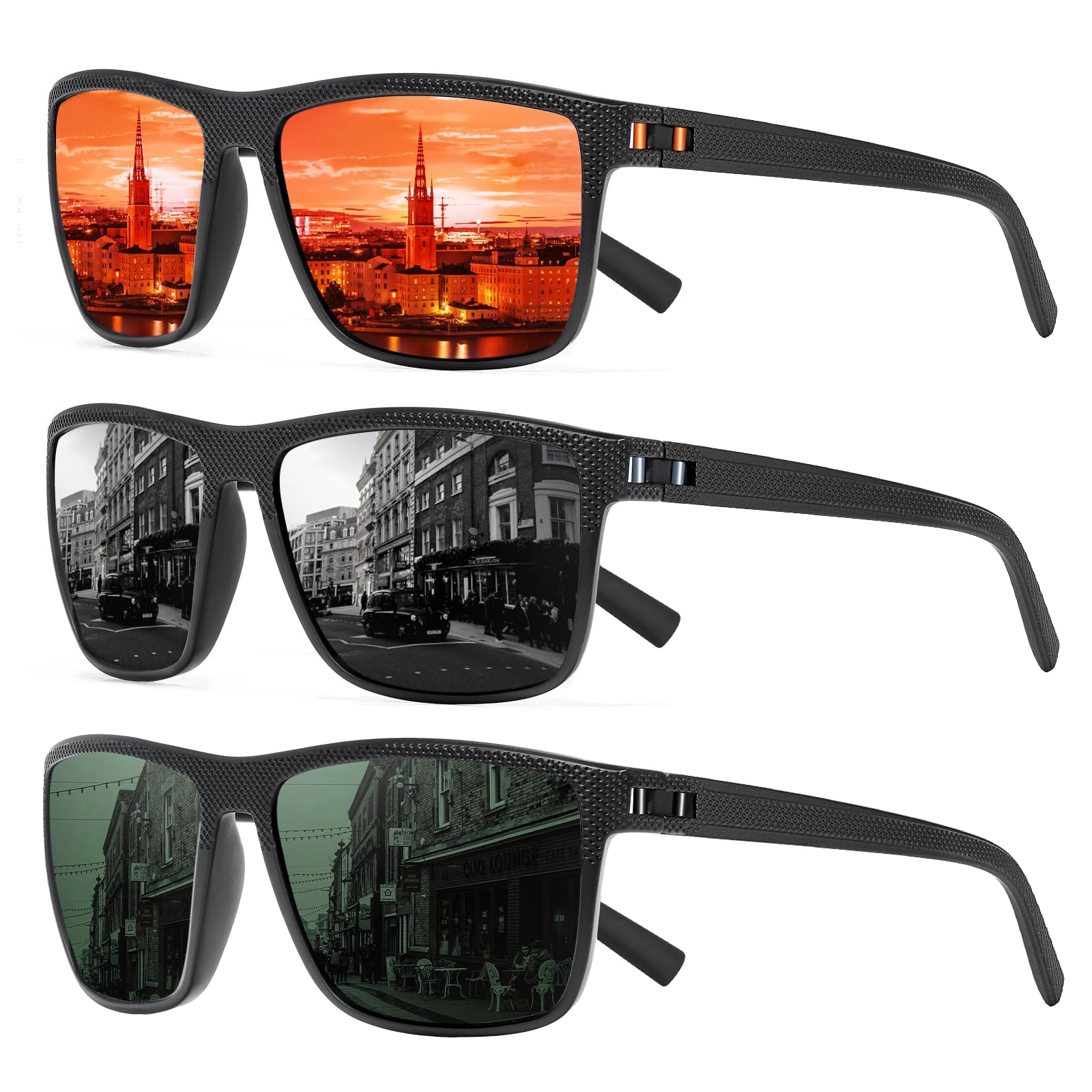Foto 1 | Gafas De Sol Turbopep Cuadradas Polarizadas Ligeras Uv400 - Venta Internacional.
