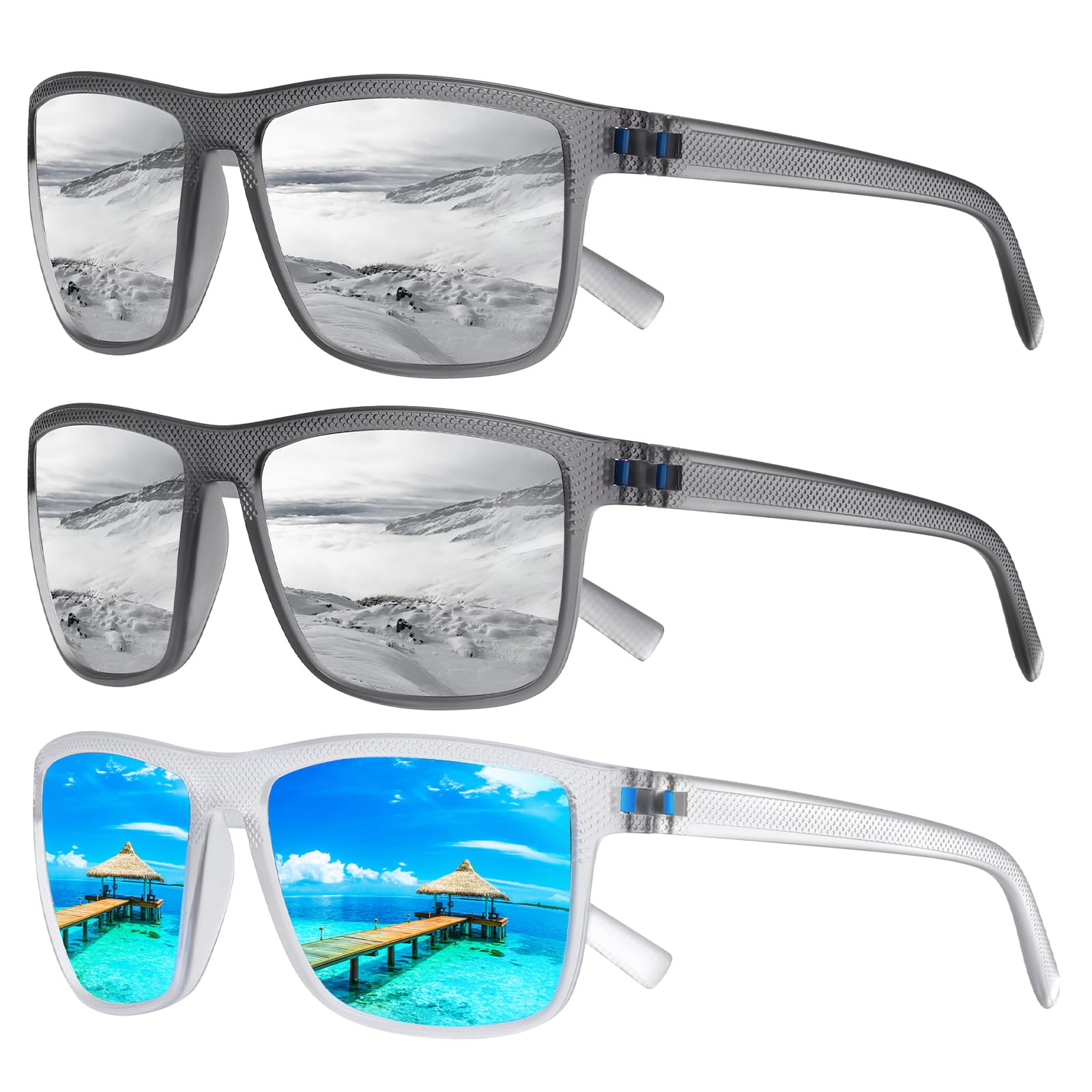 Foto 2 pulgar | Gafas De Sol Turbopep Cuadradas Polarizadas Ligeras Uv400 - Venta Internacional.