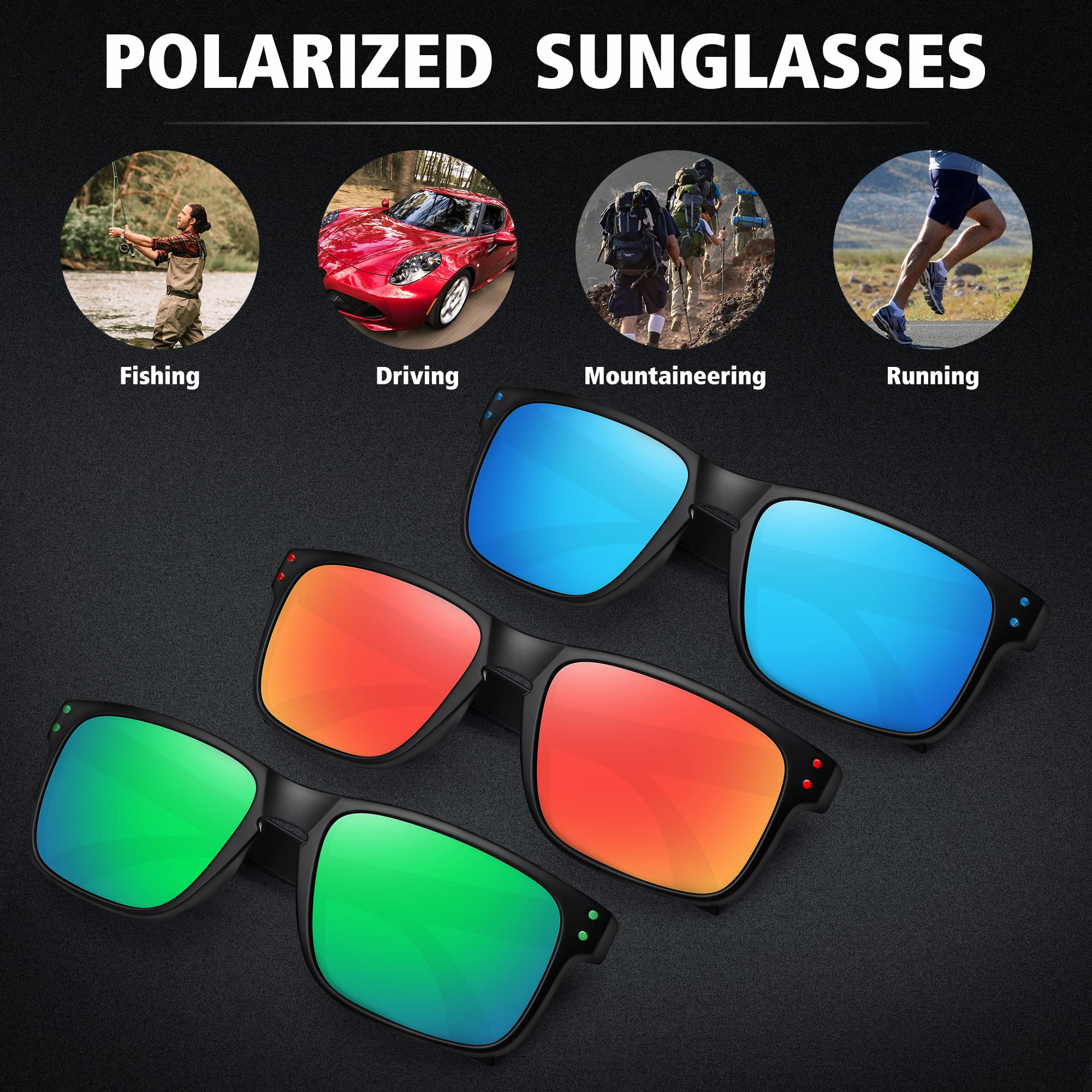 Foto 6 pulgar | Gafas De Sol Meetsun Con Protección Uv400 Polarizadas  Paquete De 3 - Venta Internacional.