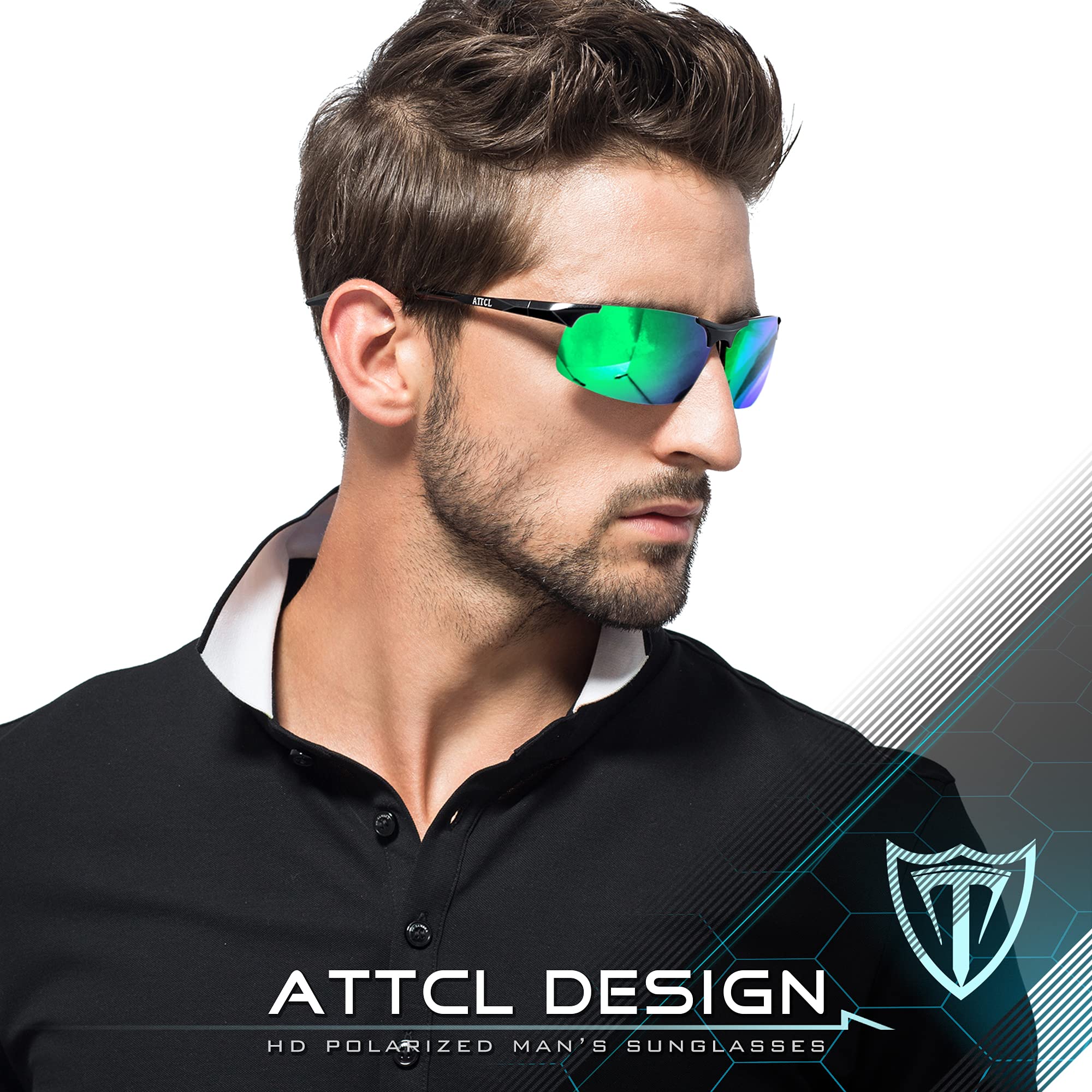 Foto 3 pulgar | Gafas De Sol Attcl Fashion Sports Polarizadas Para Hombre (8177 Green) - Venta Internacional.