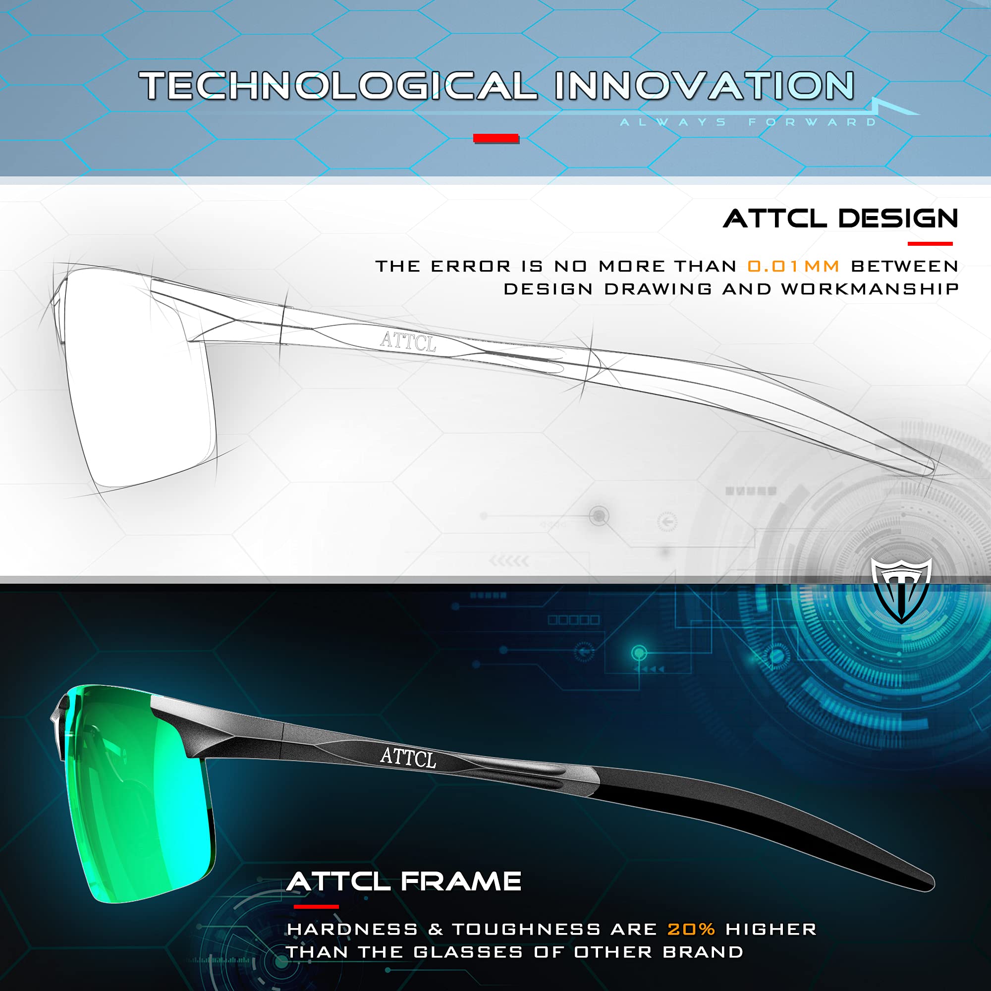 Foto 6 pulgar | Gafas De Sol Attcl Fashion Sports Polarizadas Para Hombre (8177 Green) - Venta Internacional.