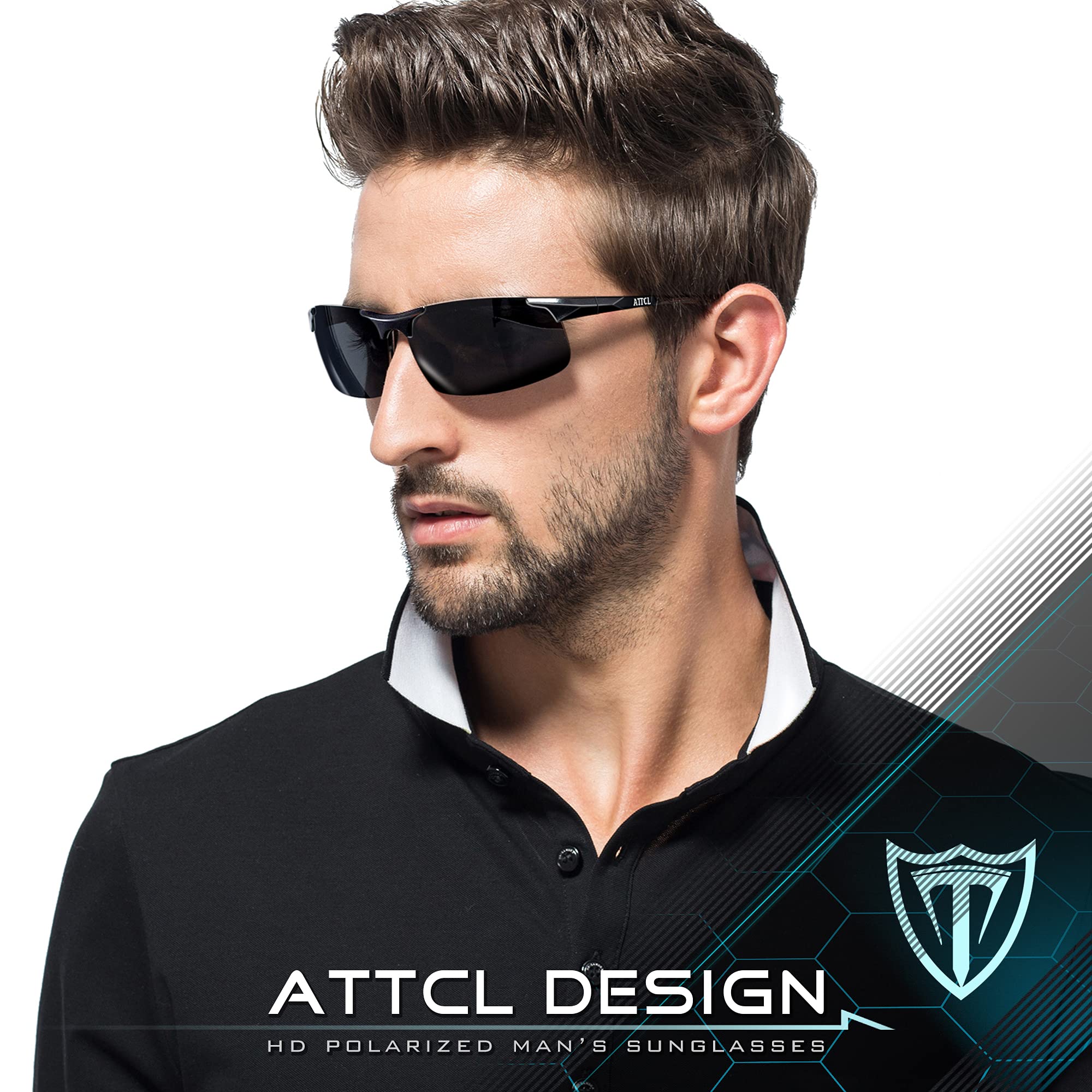 Foto 6 pulgar | Gafas De Sol Attcl Para Hombre  Moda  Conducción  Polarizadas  Deportivas - Venta Internacional.