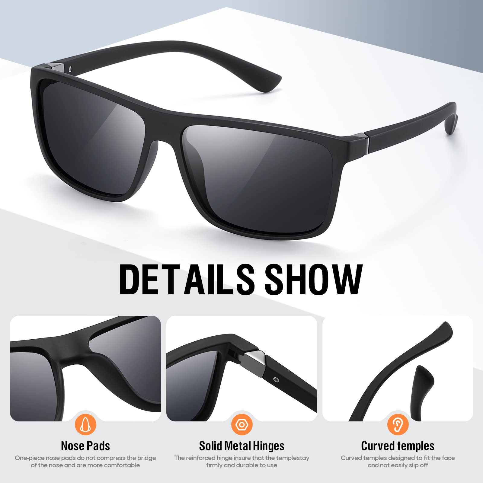 Foto 5 pulgar | Gafas De Sol Kwhzxgyy Polarizadas Para Hombre Y Mujer  Negras - Venta Internacional.