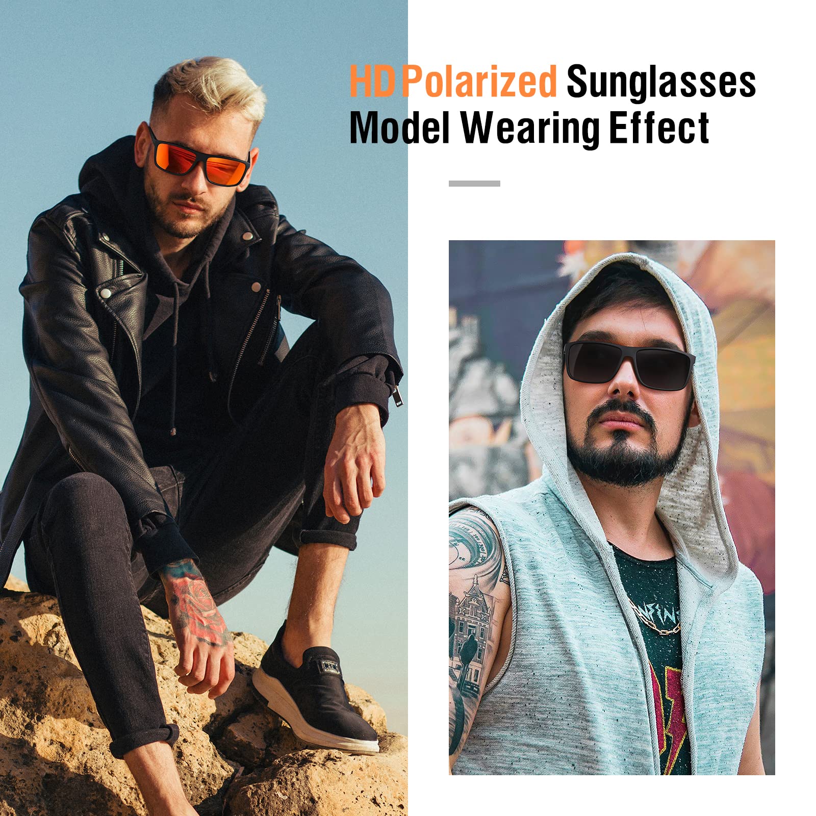 Foto 6 | Gafas De Sol Kwhzxgyy Polarizadas Para Hombre Y Mujer  Negras - Venta Internacional.