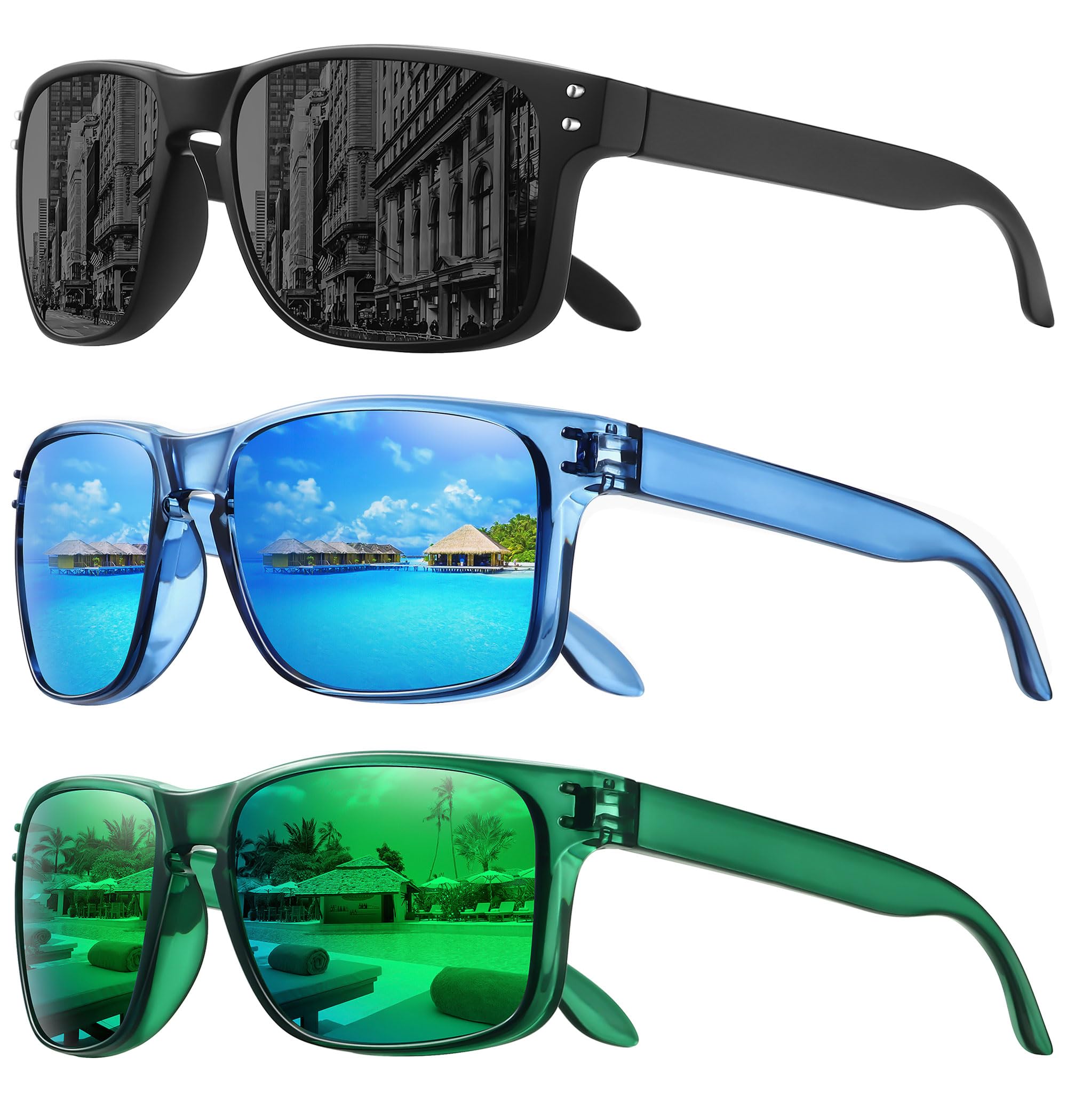 Foto 1 | Gafas De Sol Meetsun Con Protección Uv400 Polarizadas  Paquete De 3 - Venta Internacional.