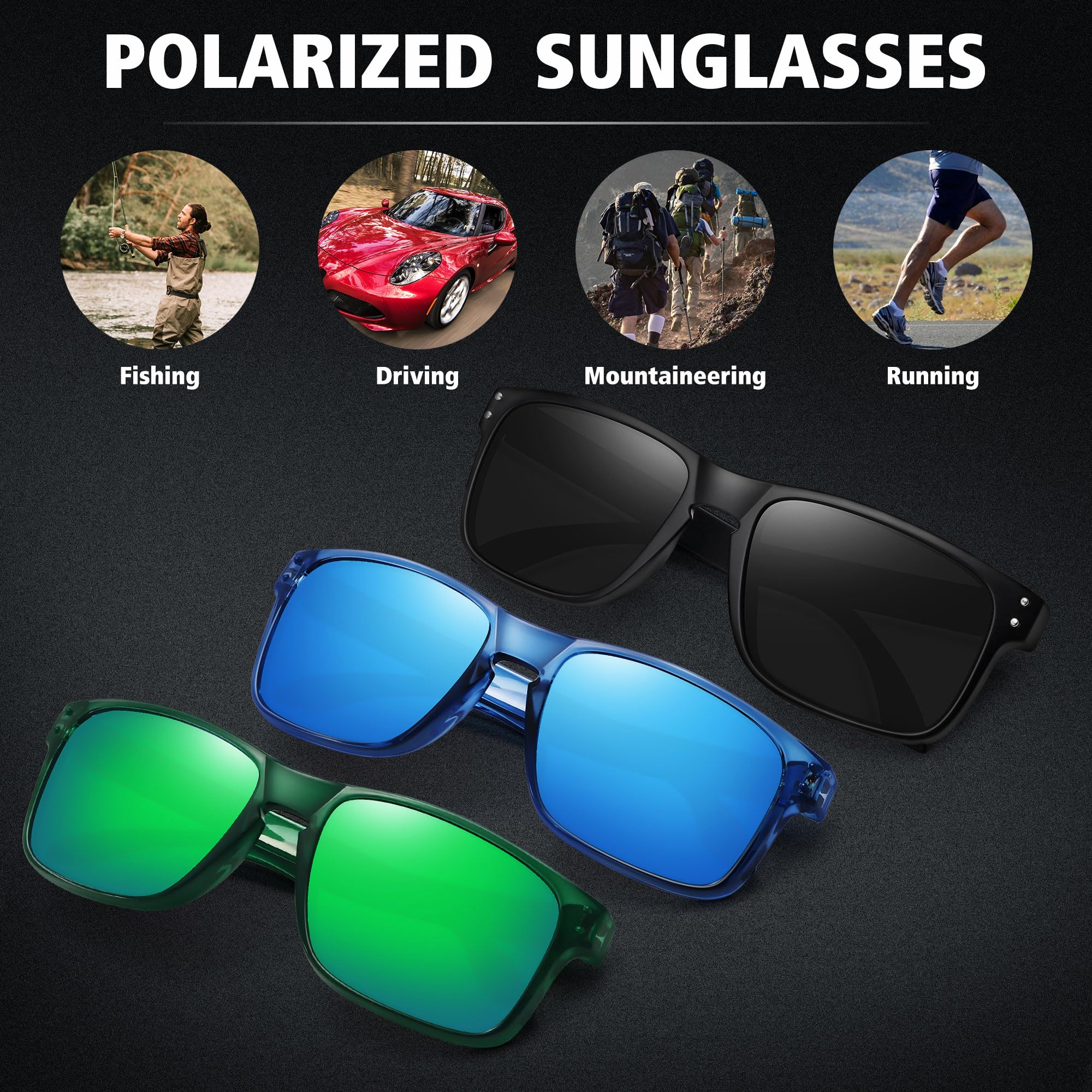 Foto 6 pulgar | Gafas De Sol Meetsun Con Protección Uv400 Polarizadas  Paquete De 3 - Venta Internacional.